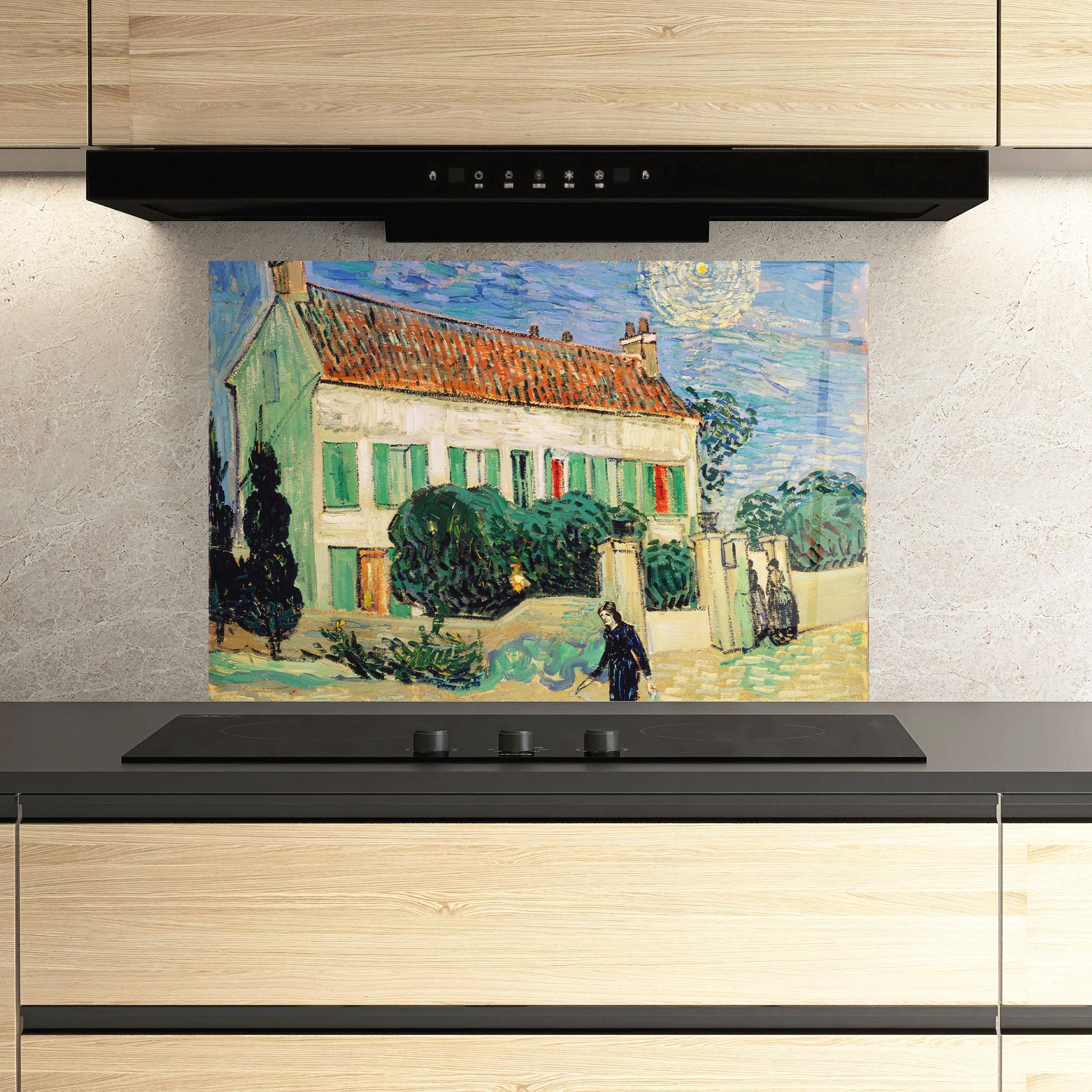 Panel Szklany do Kuchni White House Night mockup 3