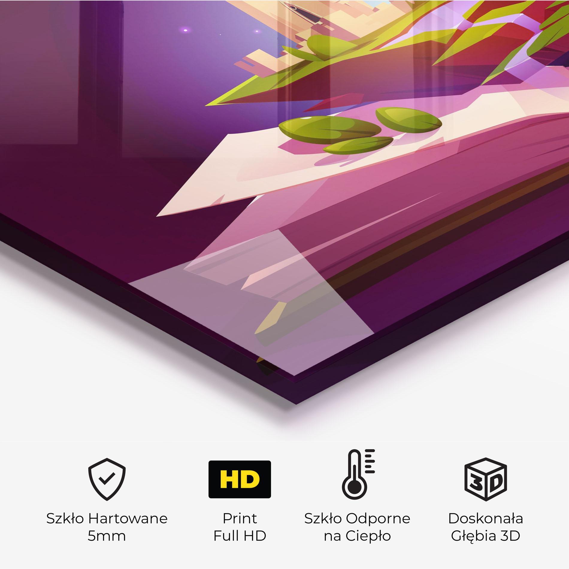 Panel Szklany do Kuchni Book Castle mockup 2