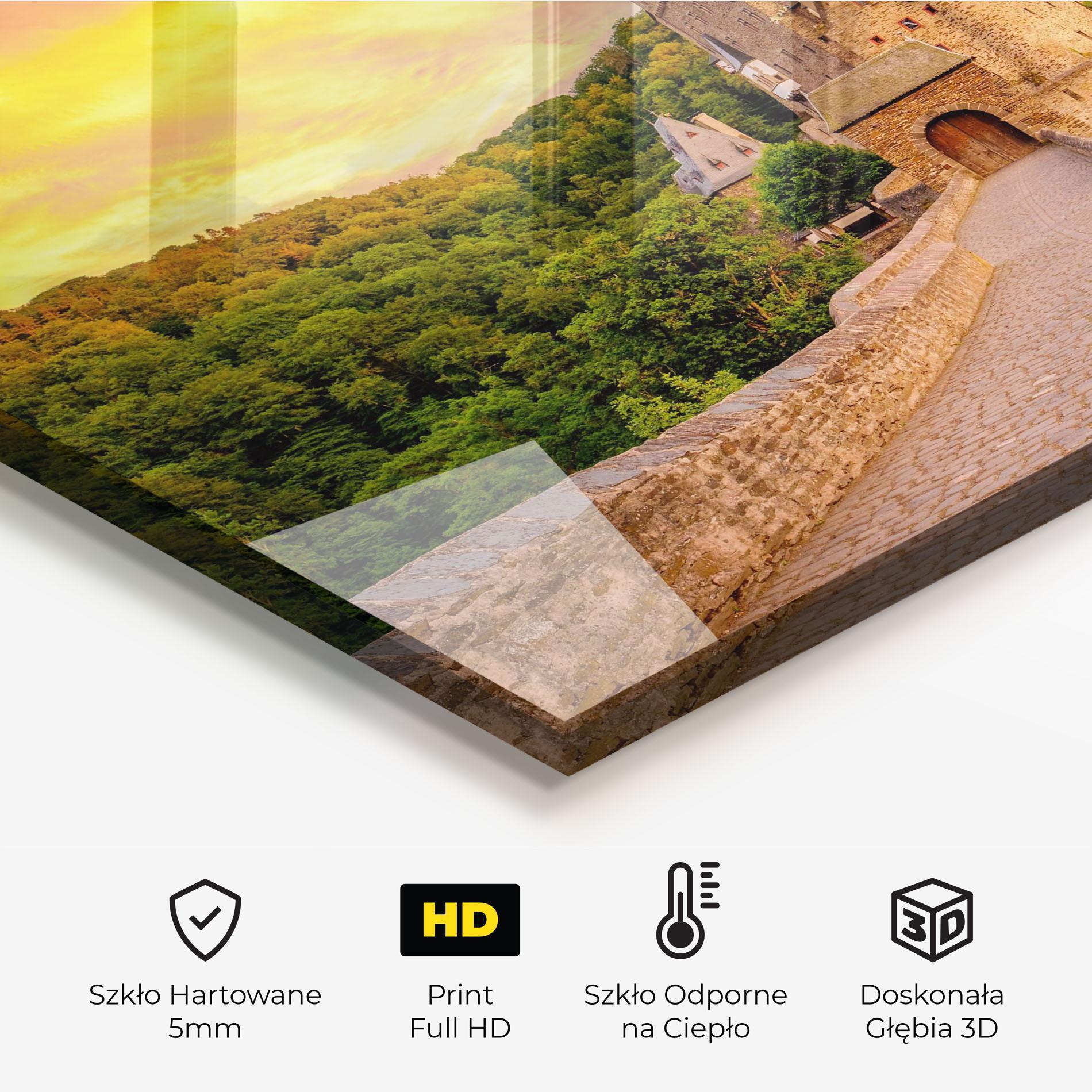 Panel Szklany do Kuchni Burg Eltz Castle mockup 2