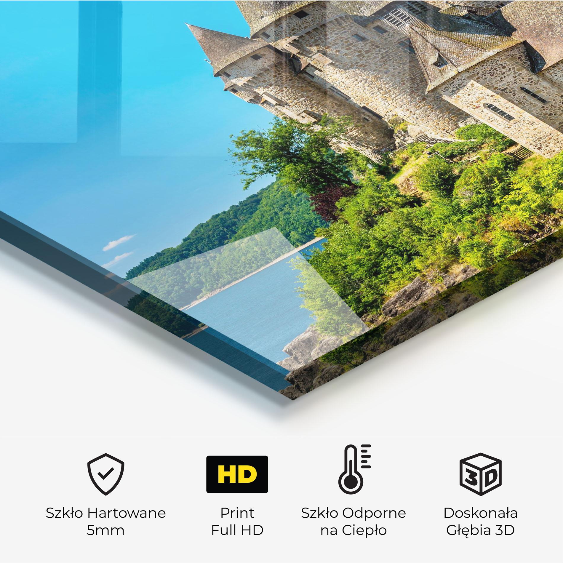 Panel Szklany do Kuchni Medieval Castle France mockup 2