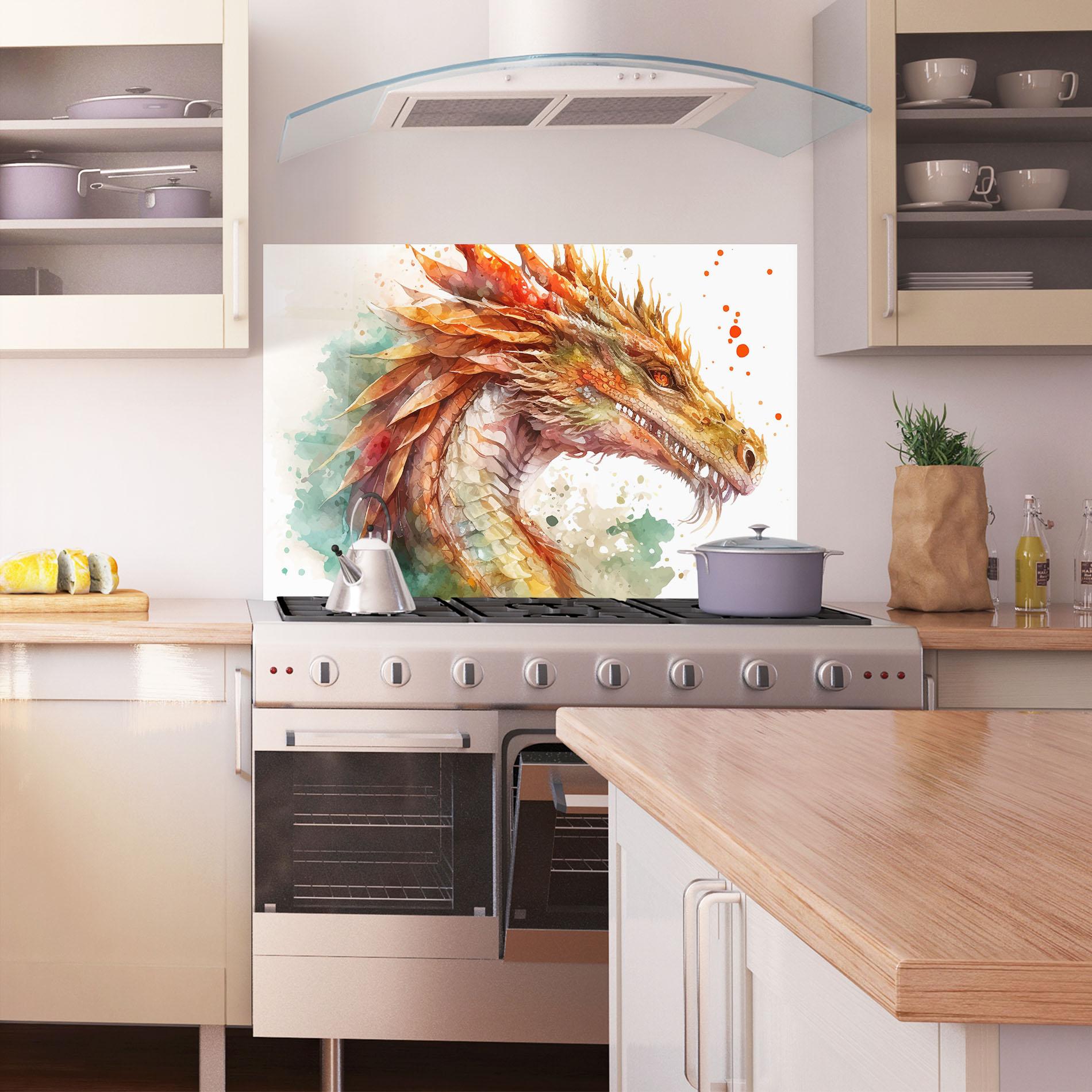 Panel Szklany do Kuchni Earth Dragon mockup 1
