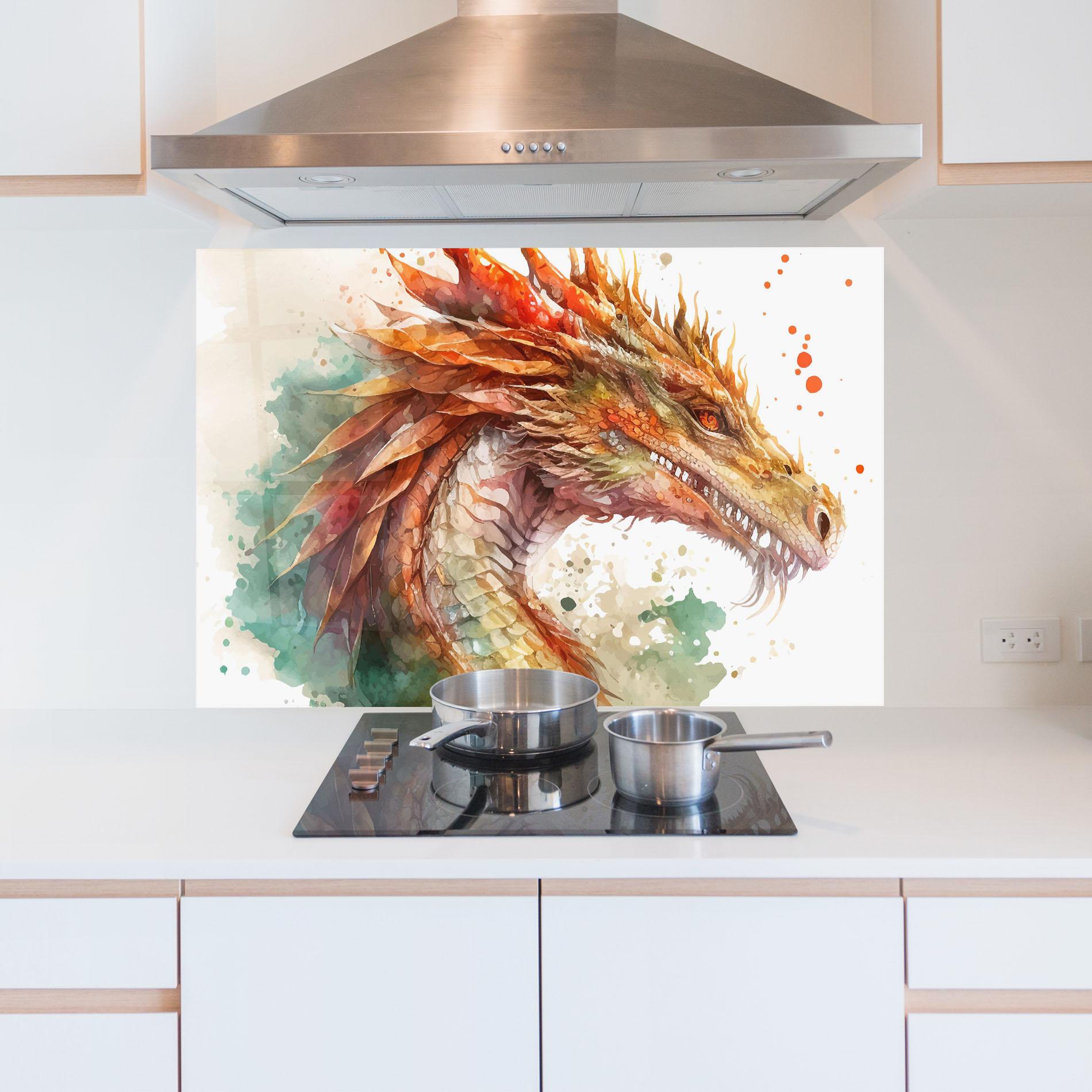 Panel Szklany do Kuchni Earth Dragon mockup 5