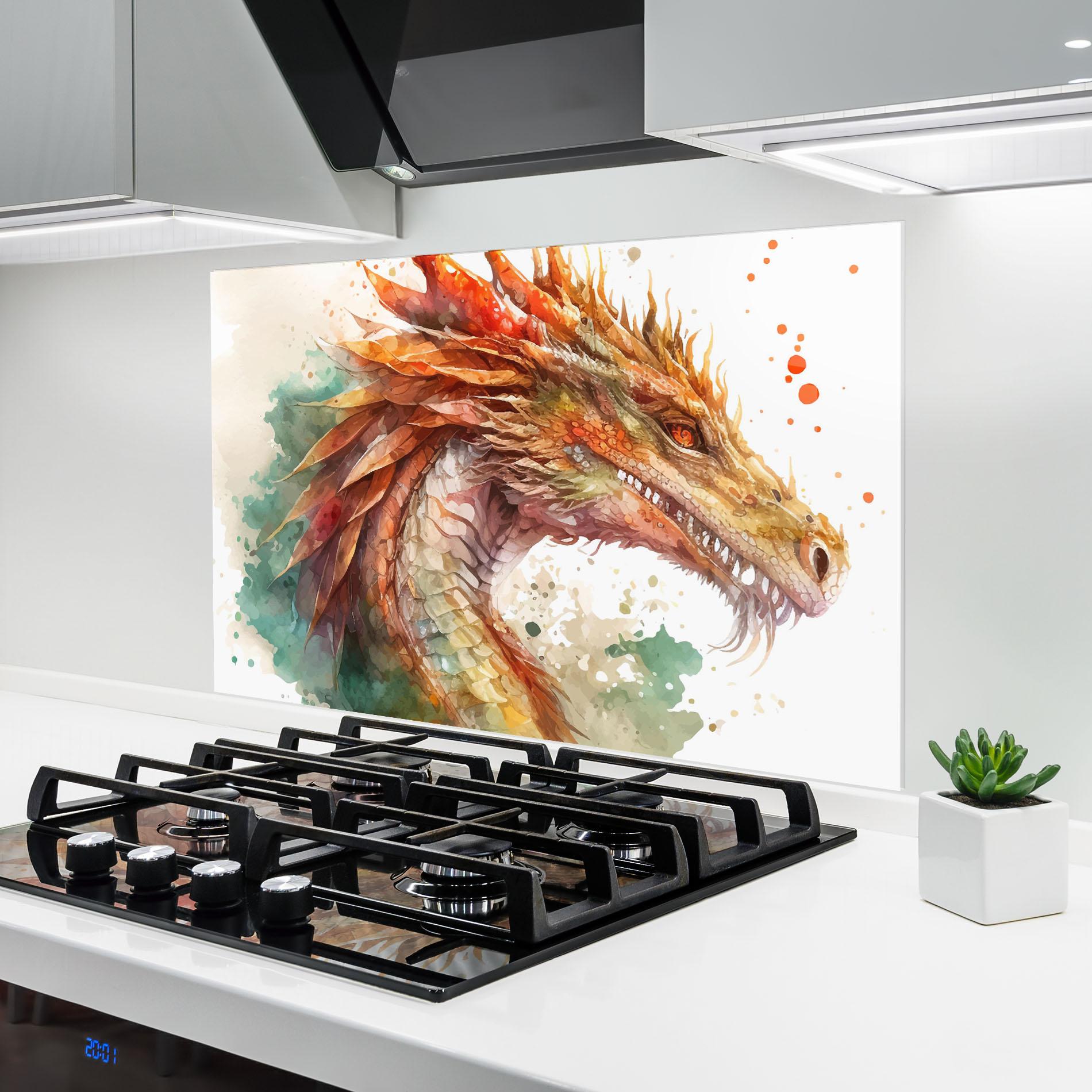 Panel Szklany do Kuchni Earth Dragon mockup 6