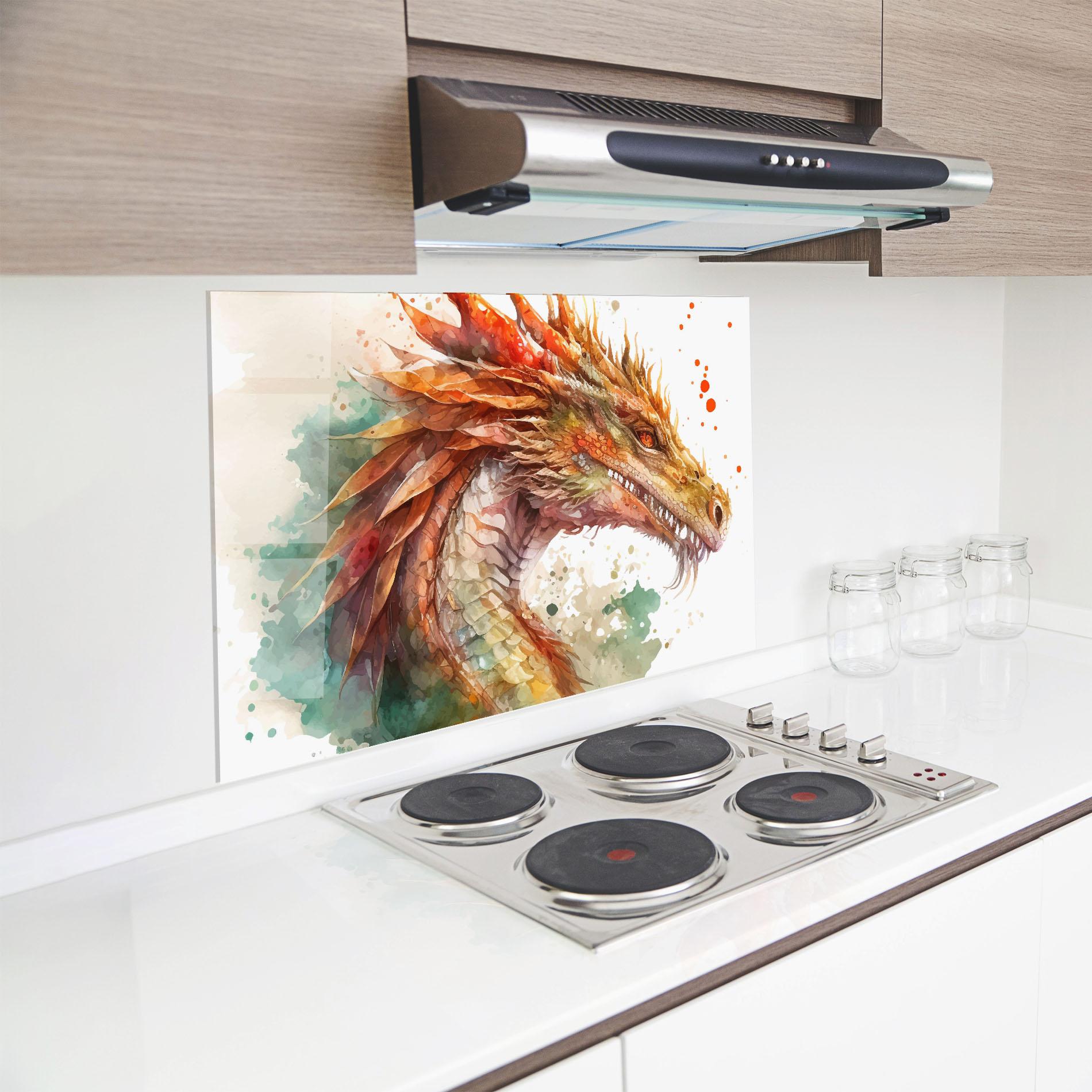 Panel Szklany do Kuchni Earth Dragon mockup 8