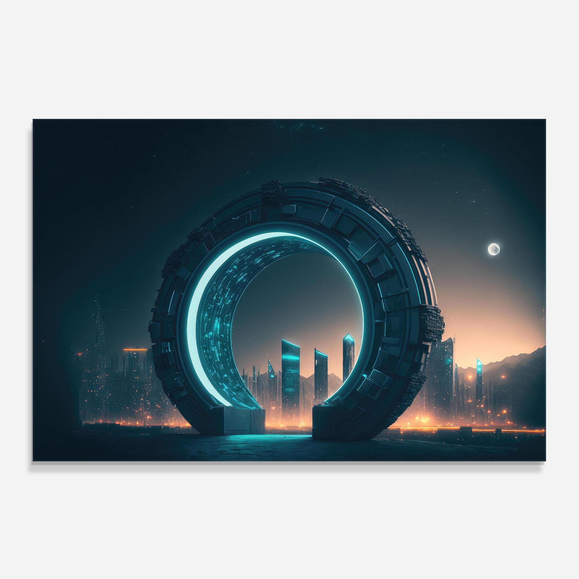 Panel Szklany do Kuchni Future Portal mockup 0