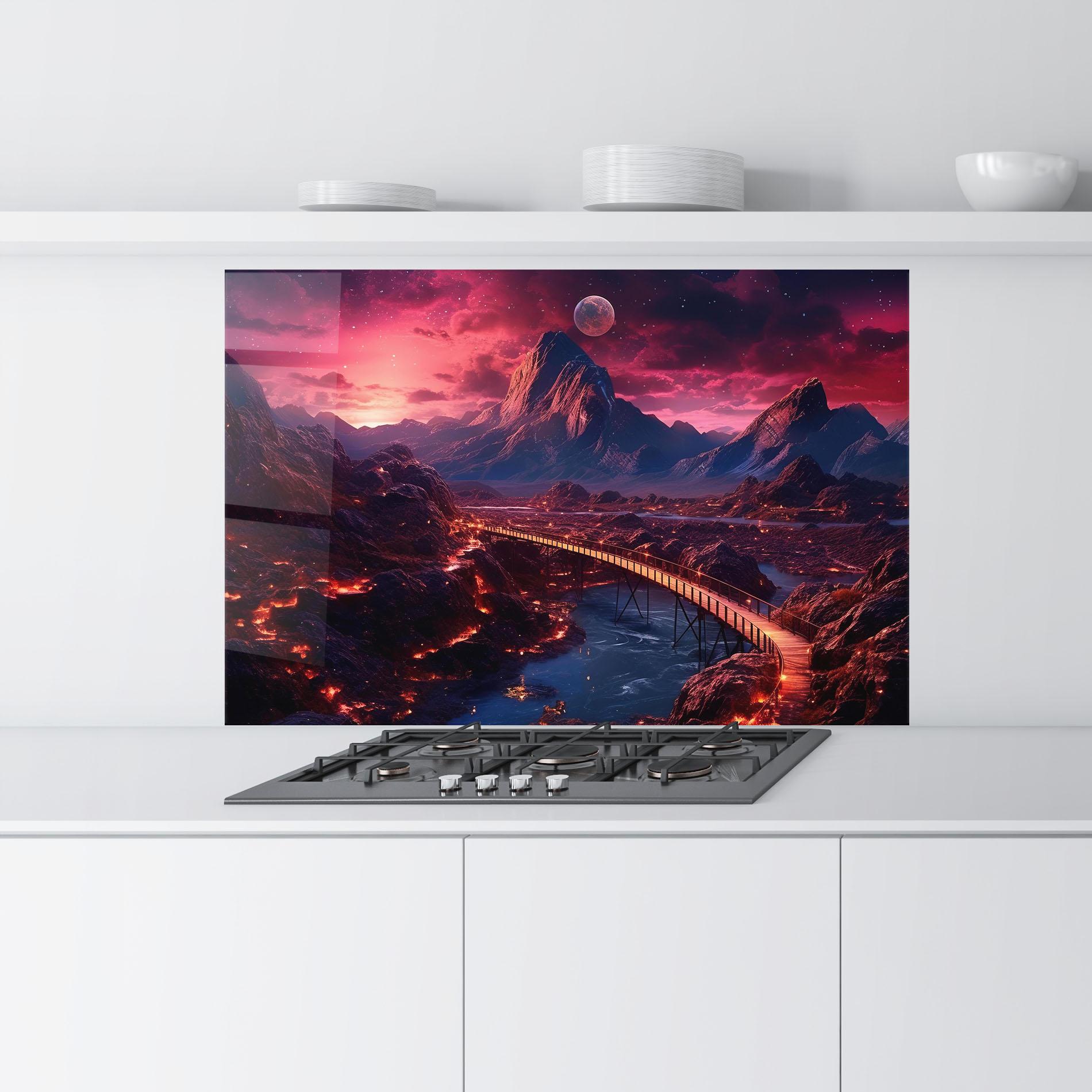 Panel Szklany do Kuchni Interstellar Journey mockup 9