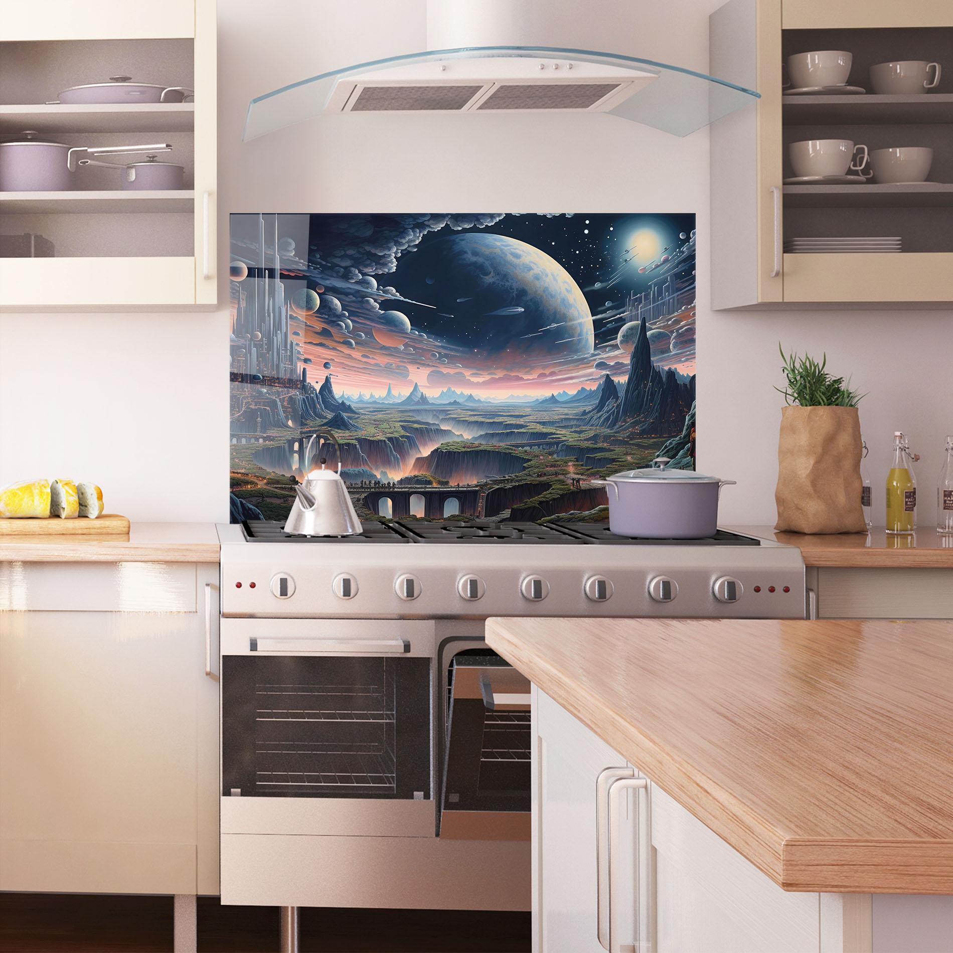 Panel Szklany do Kuchni Celestial Chronicler mockup 1