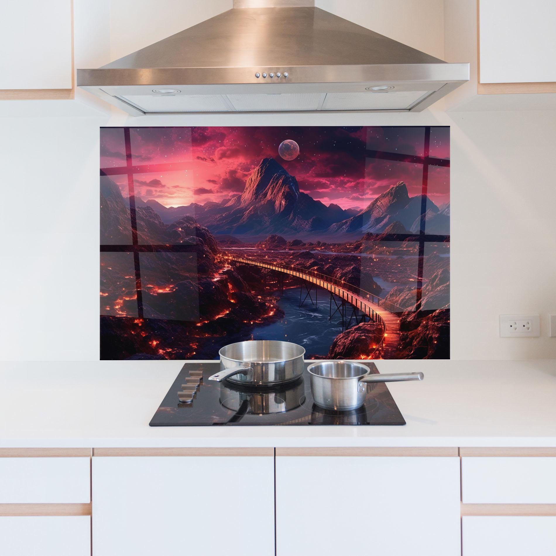 Panel Szklany do Kuchni Interstellar Journey mockup 5