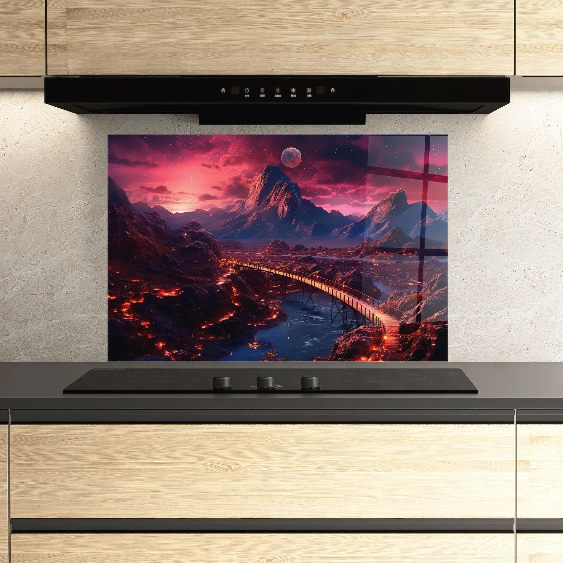 Panel Szklany do Kuchni Interstellar Journey mockup 3