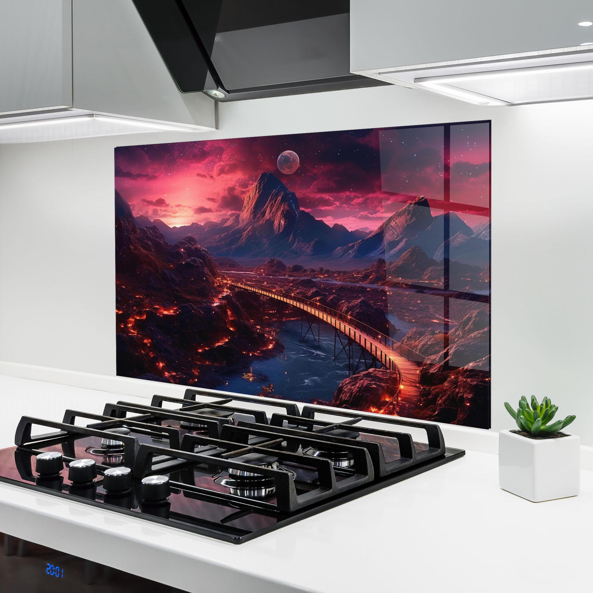 Panel Szklany do Kuchni Interstellar Journey mockup 6