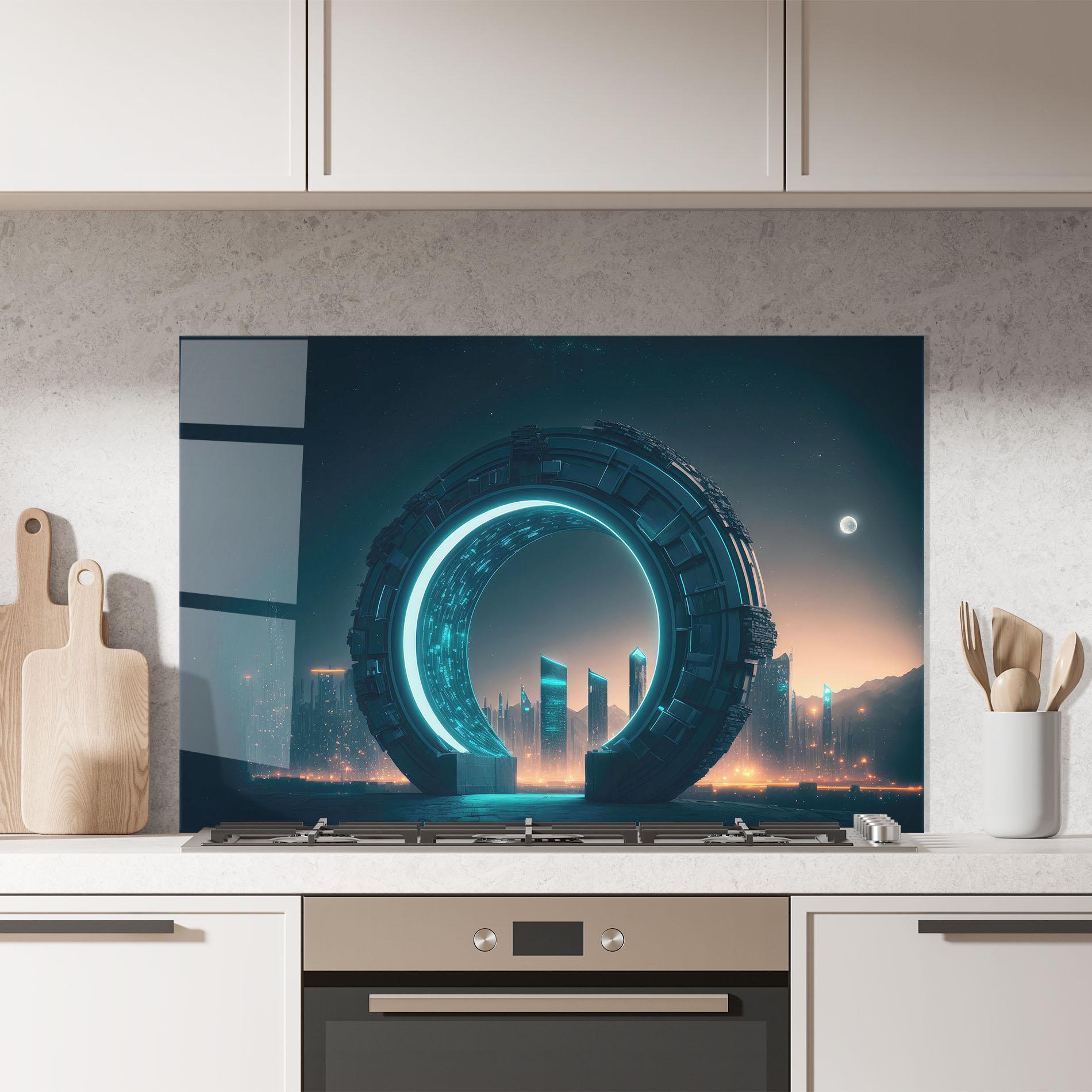 Panel Szklany do Kuchni Future Portal mockup 7