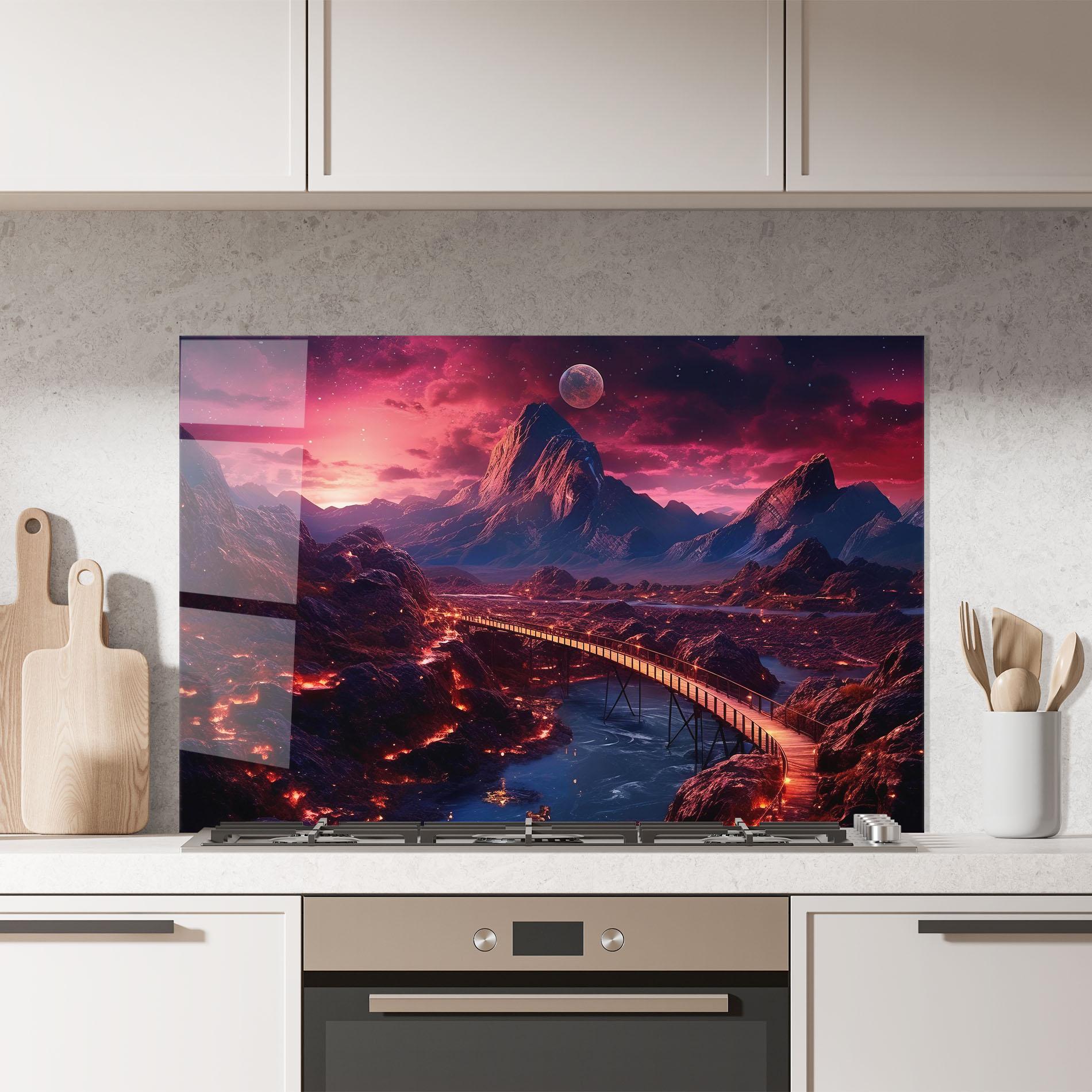 Panel Szklany do Kuchni Interstellar Journey mockup 7