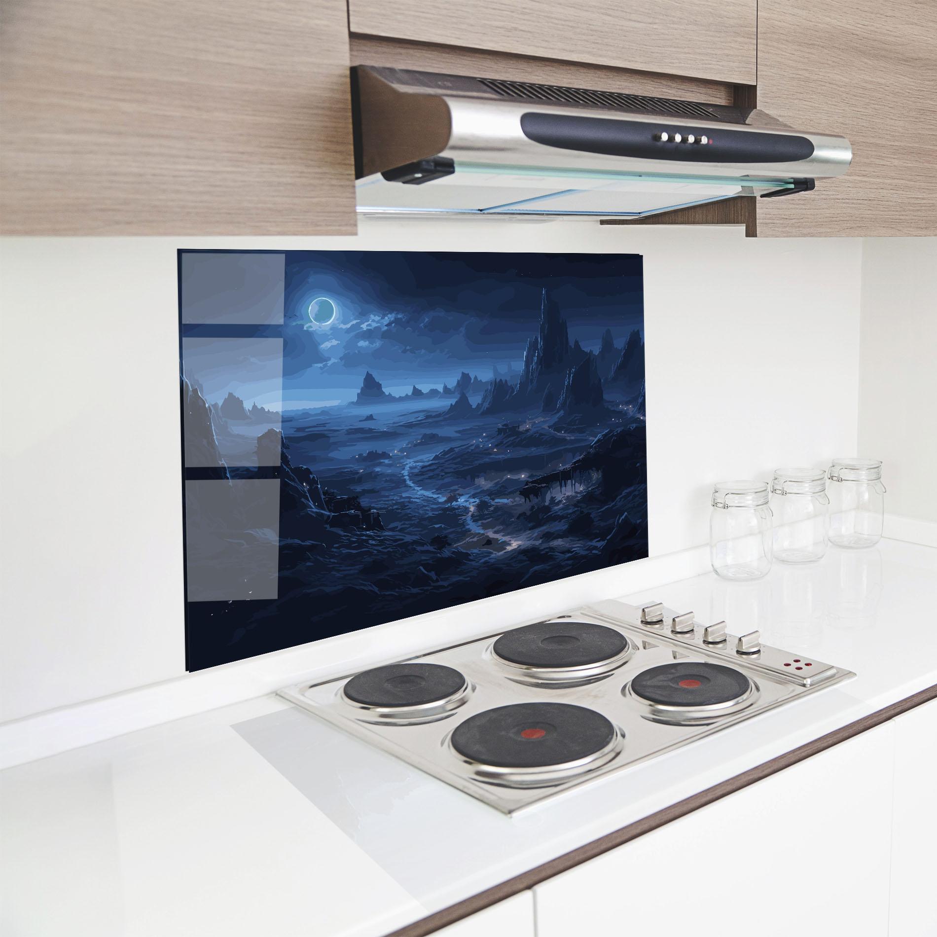 Panel Szklany do Kuchni Blue Art World mockup 8