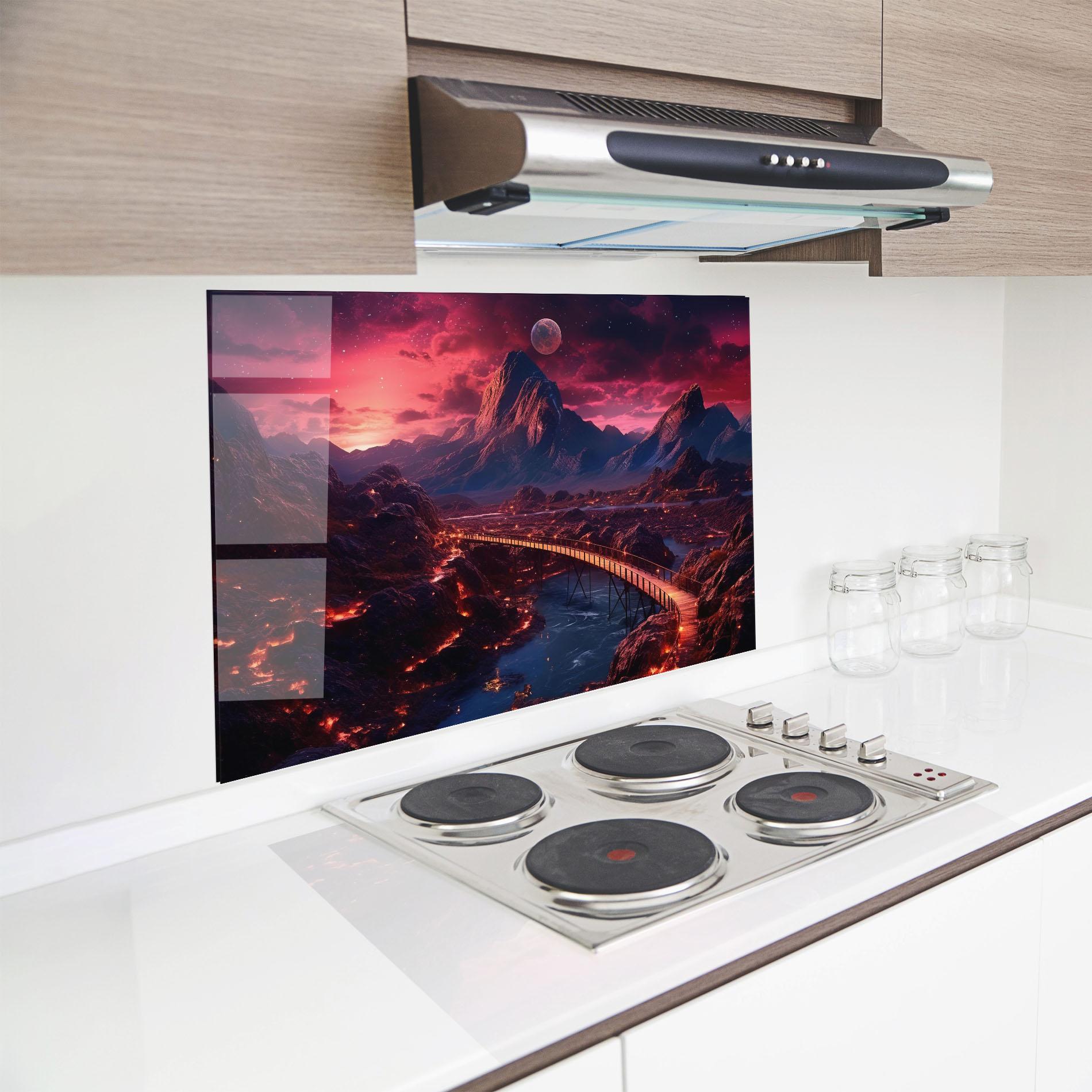 Panel Szklany do Kuchni Interstellar Journey mockup 8