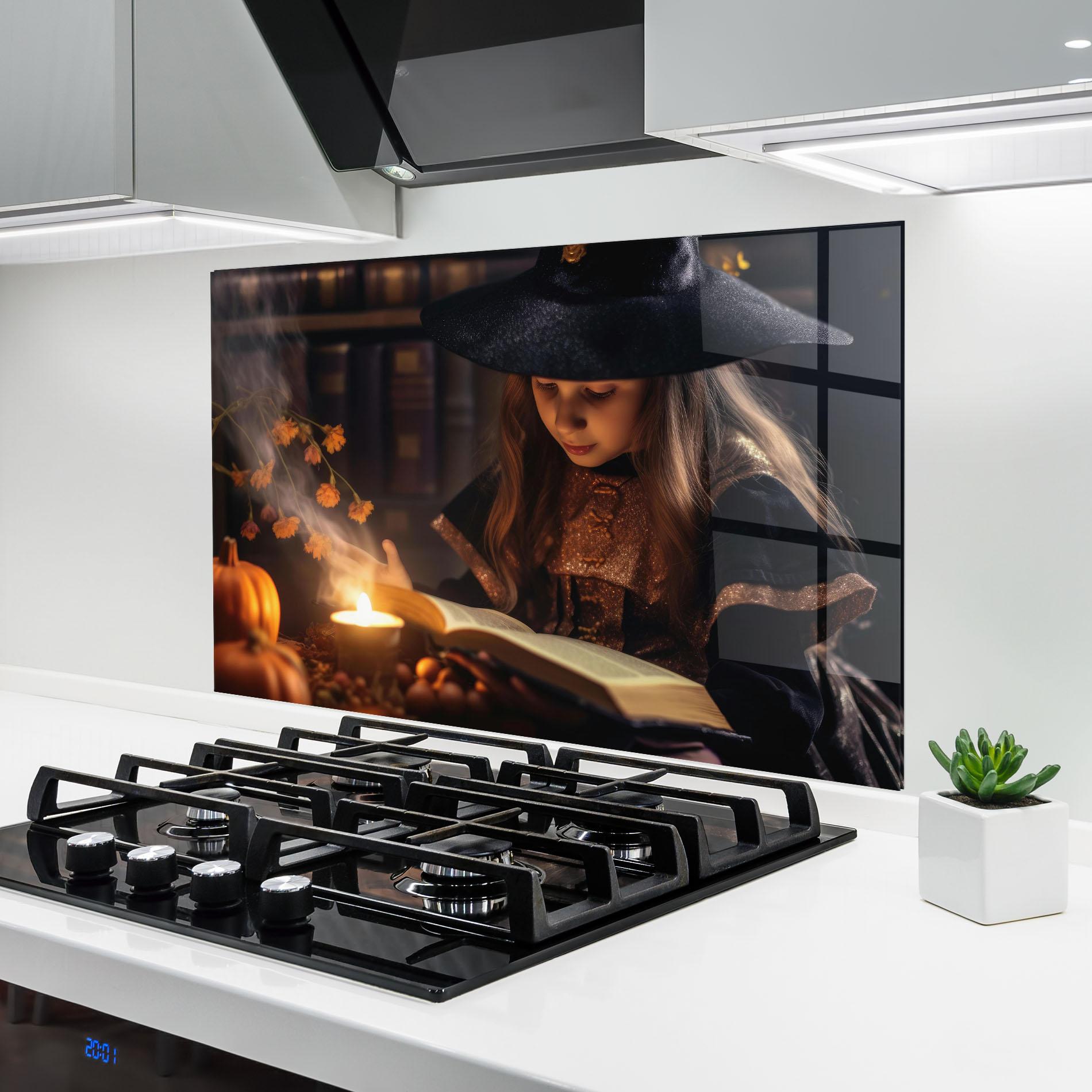 Panel Szklany do Kuchni Little Witch mockup 6