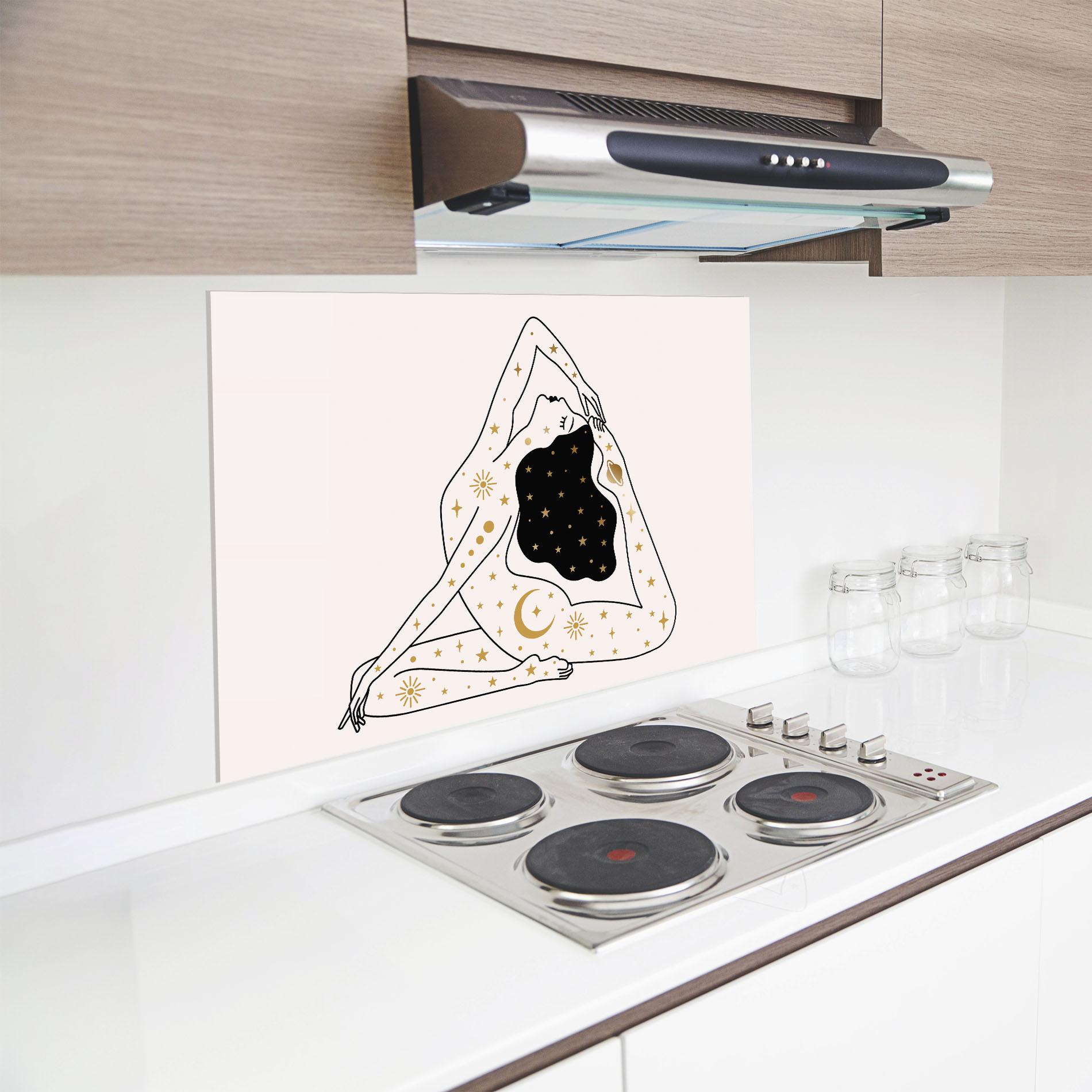 Panel Szklany do Kuchni Stars Witch mockup 8