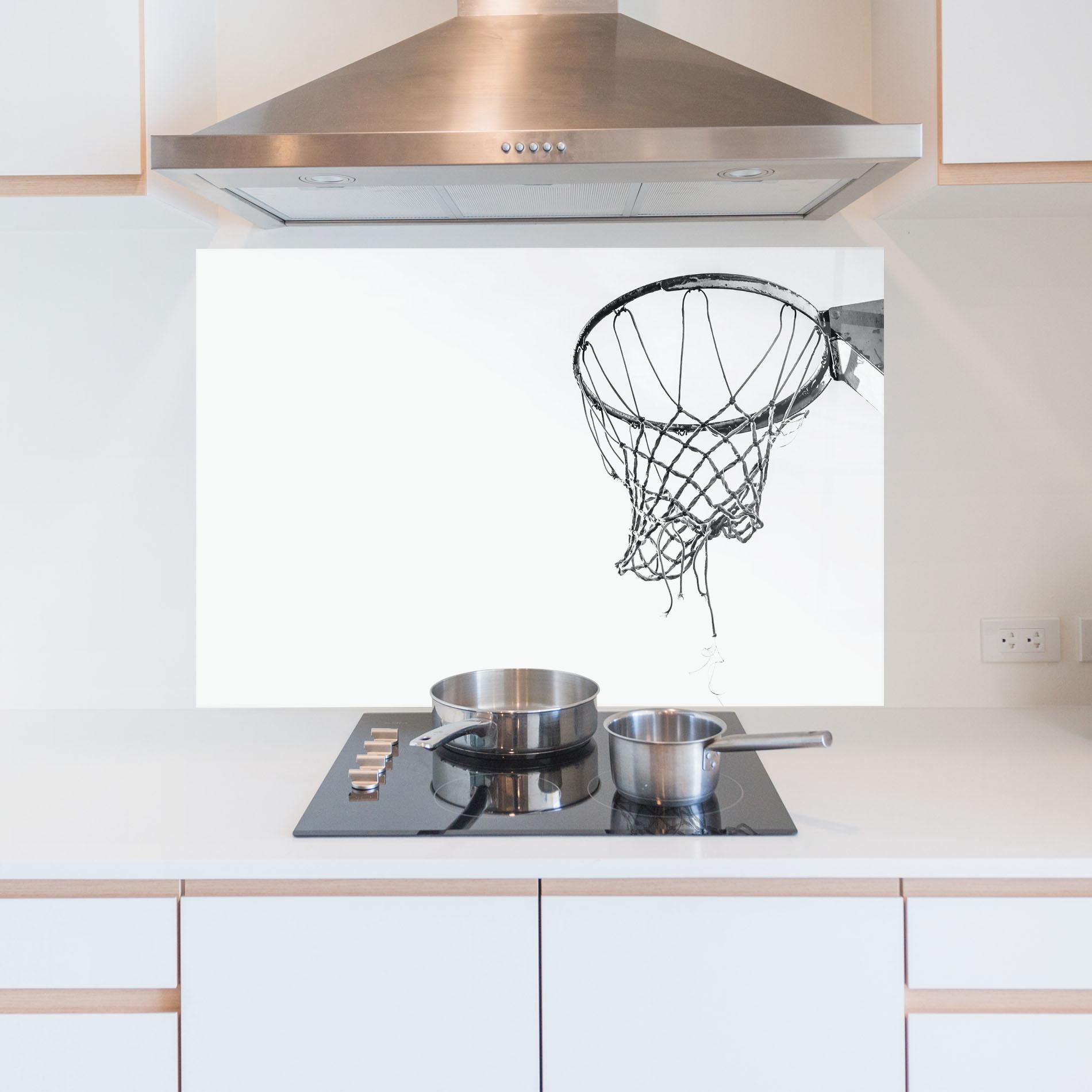 Panel Szklany do Kuchni Grey Basket Hoop mockup 5
