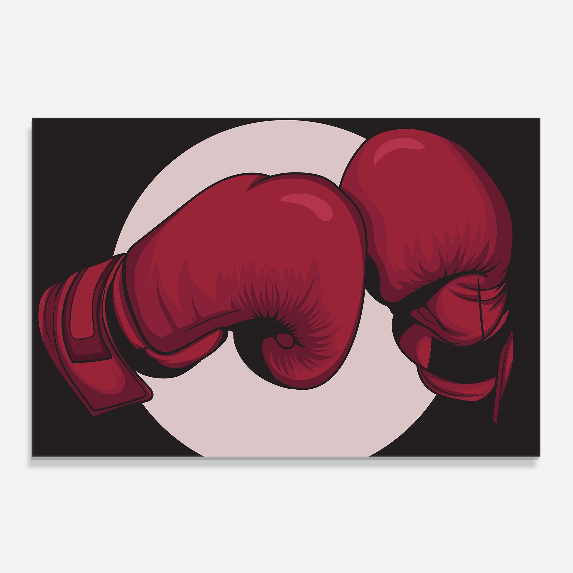 Panel Szklany do Kuchni Boxing Cream Circle mockup 0