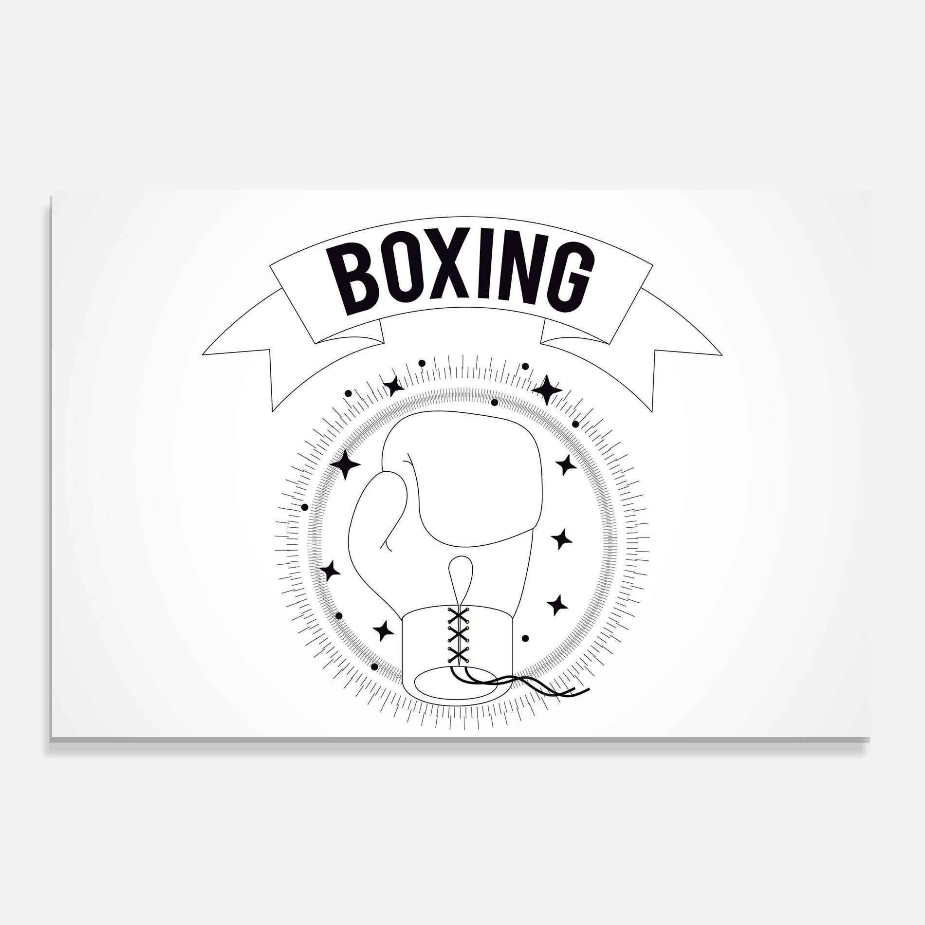 Panel Szklany do Kuchni Boxing Line mockup 0