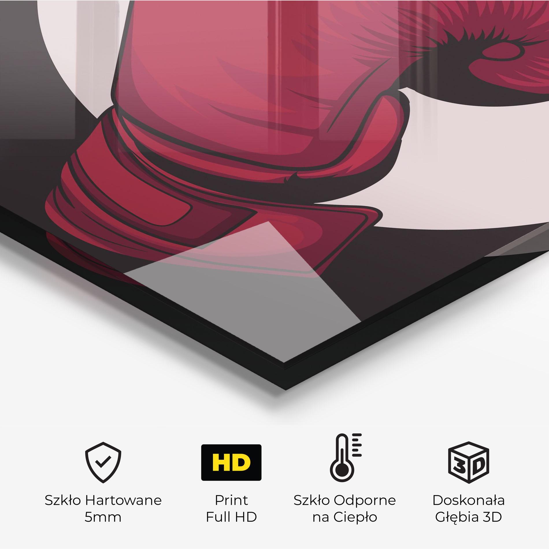 Panel Szklany do Kuchni Boxing Cream Circle mockup 2