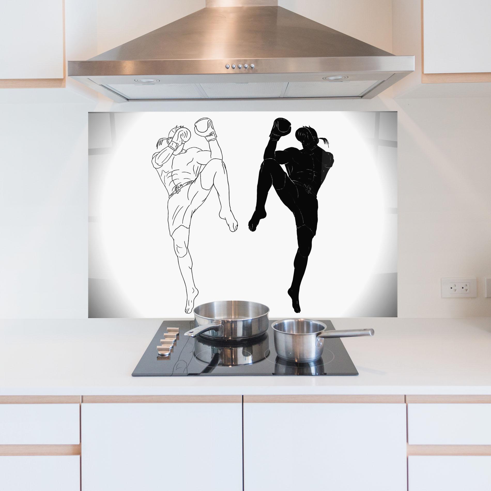 Panel Szklany do Kuchni Box Kungfu mockup 5