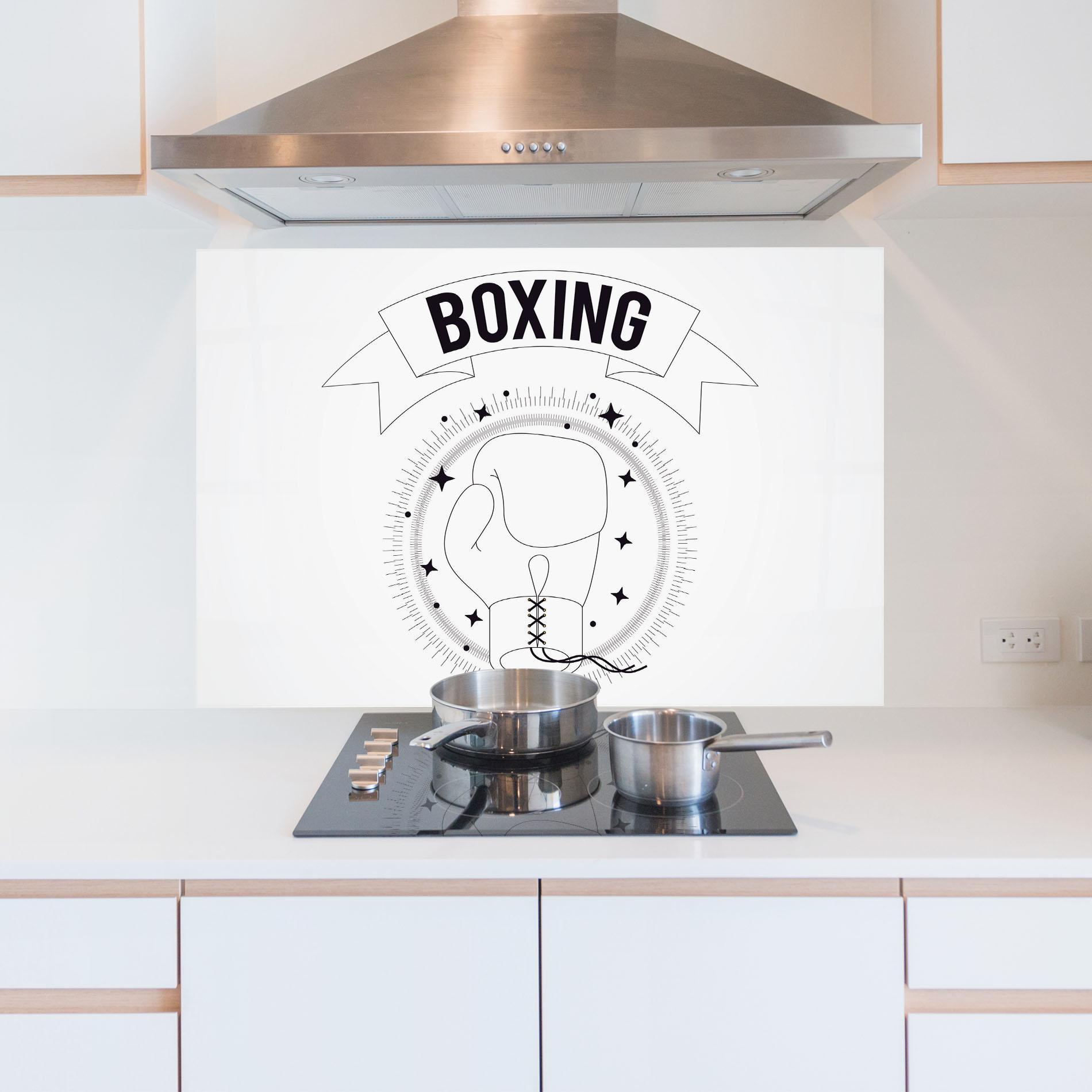 Panel Szklany do Kuchni Boxing Line mockup 5