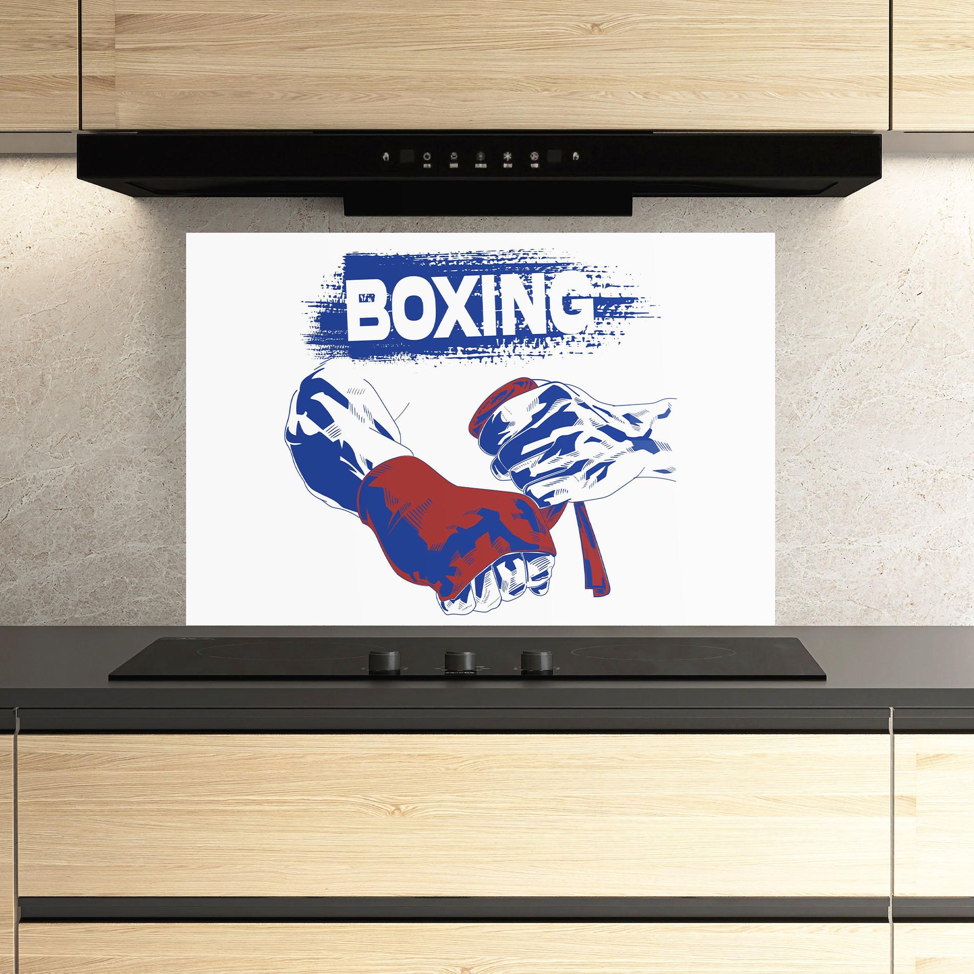 Panel Szklany do Kuchni Box Preparing mockup 3