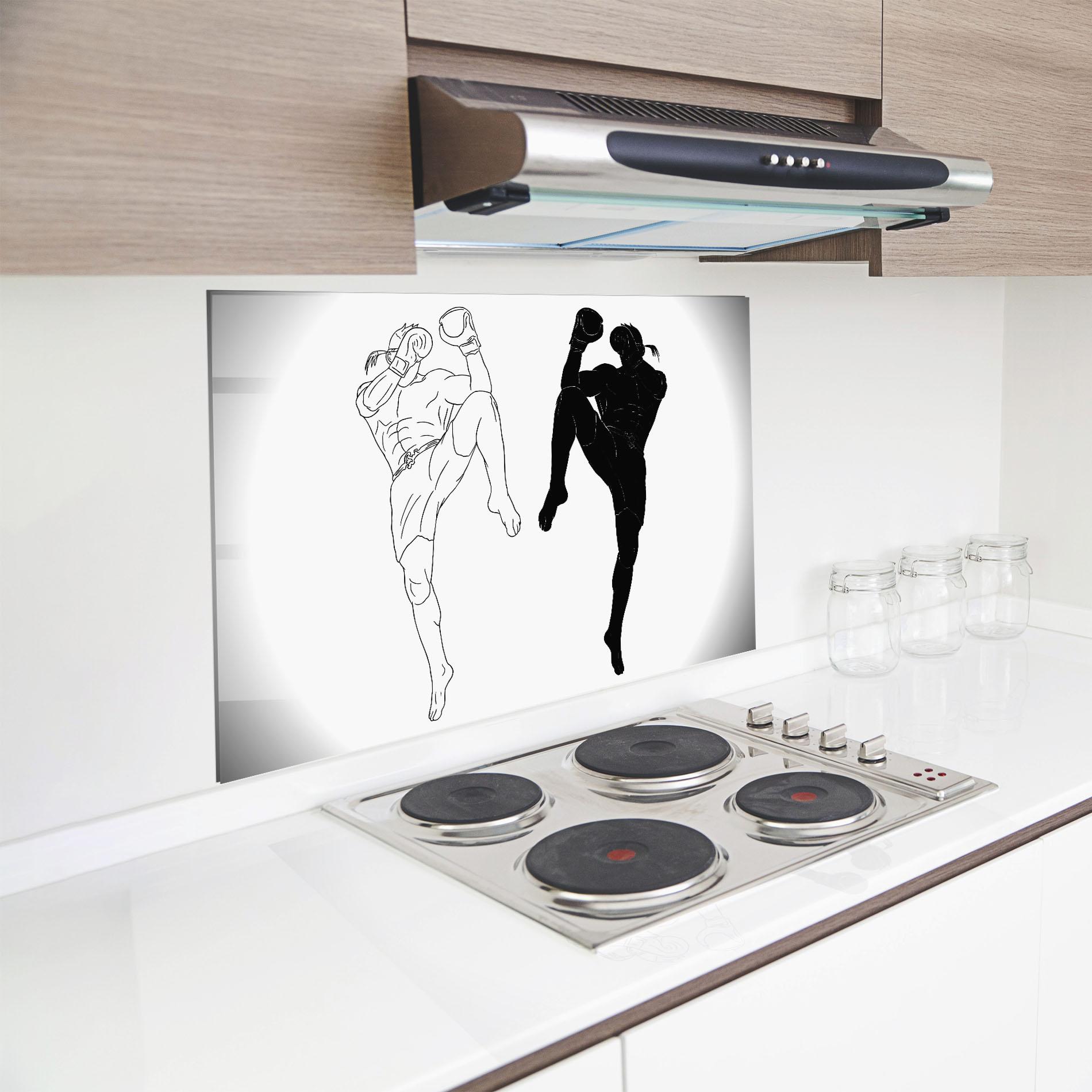 Panel Szklany do Kuchni Box Kungfu mockup 8