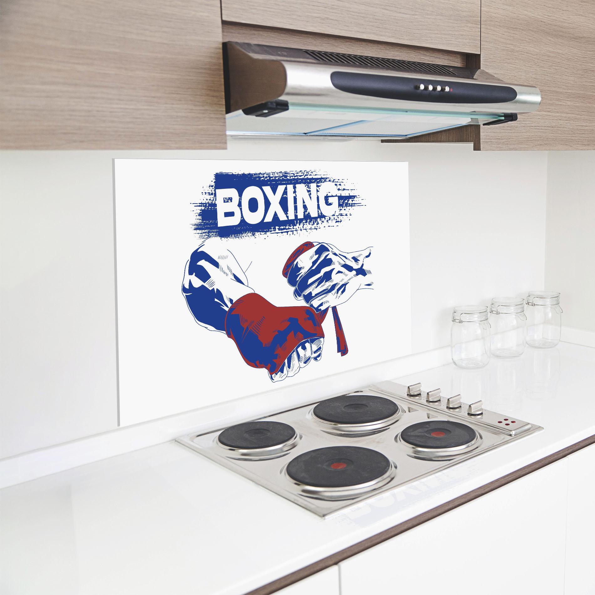 Panel Szklany do Kuchni Box Preparing mockup 8