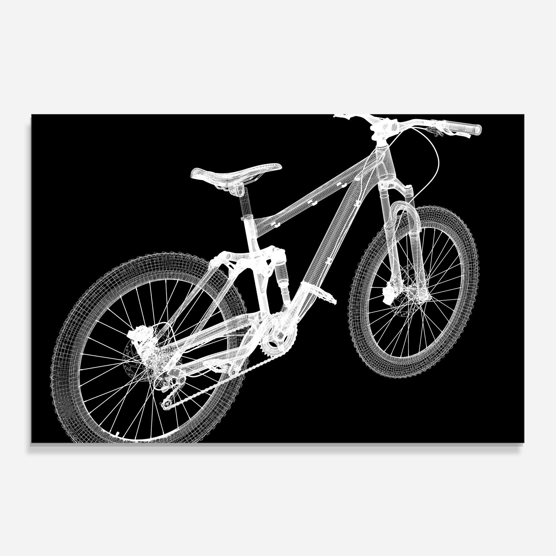 Panel Szklany do Kuchni Bike 3d Model mockup 0