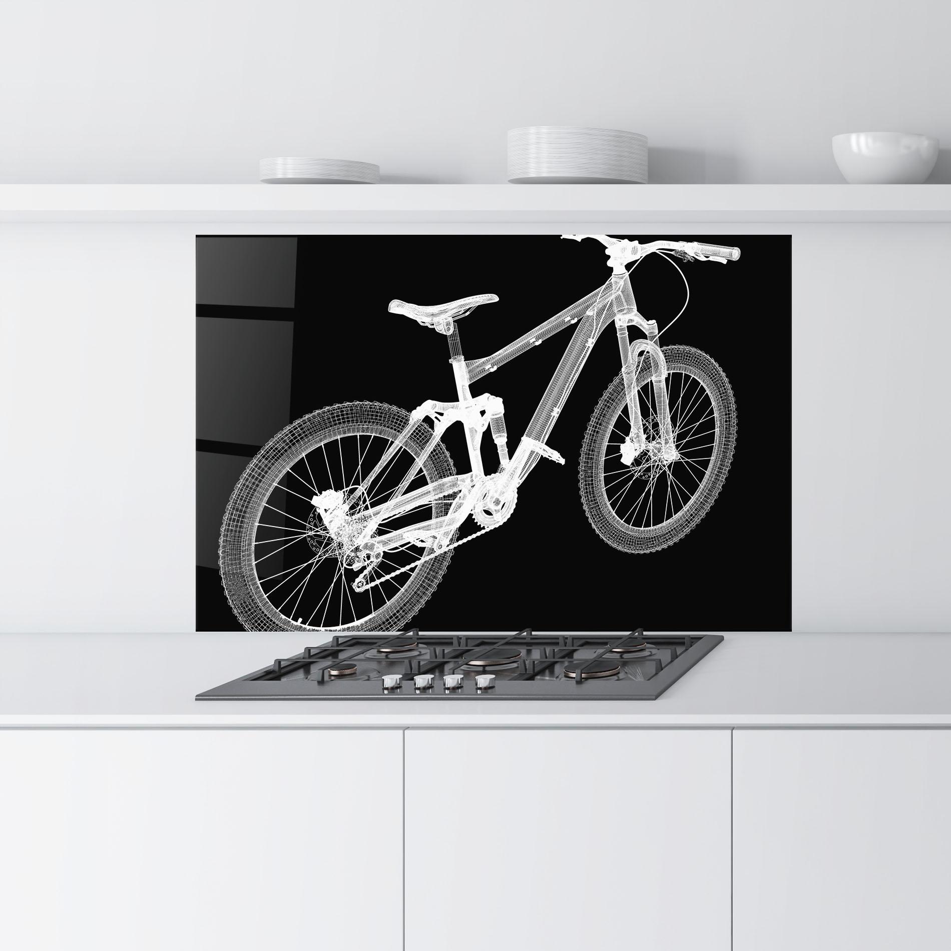 Panel Szklany do Kuchni Bike 3d Model mockup 9