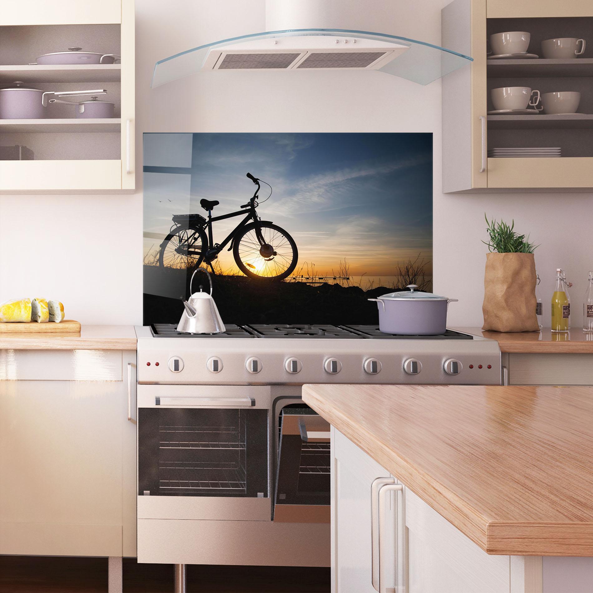 Panel Szklany do Kuchni Blue Sky Bike mockup 1