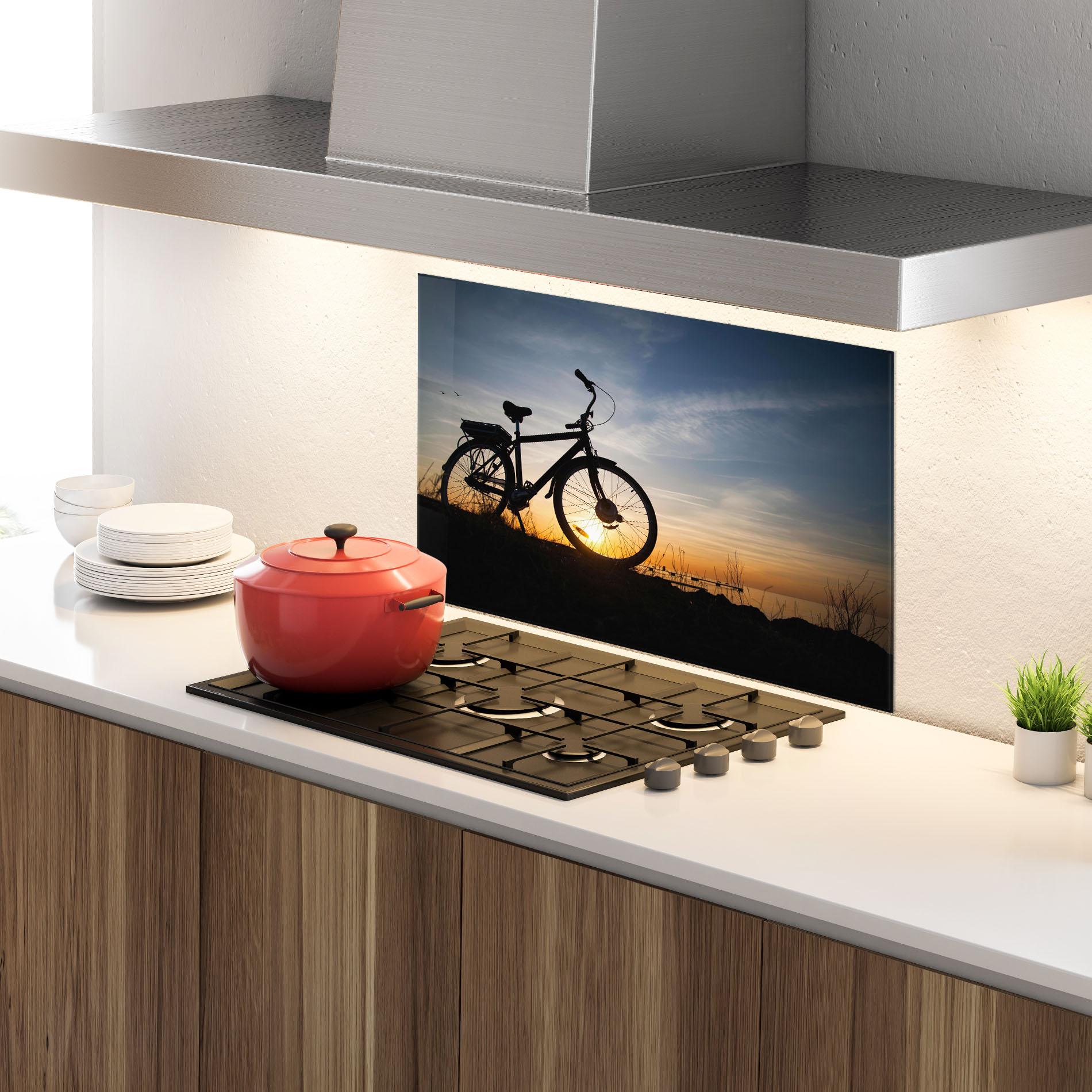 Panel Szklany do Kuchni Blue Sky Bike mockup 4