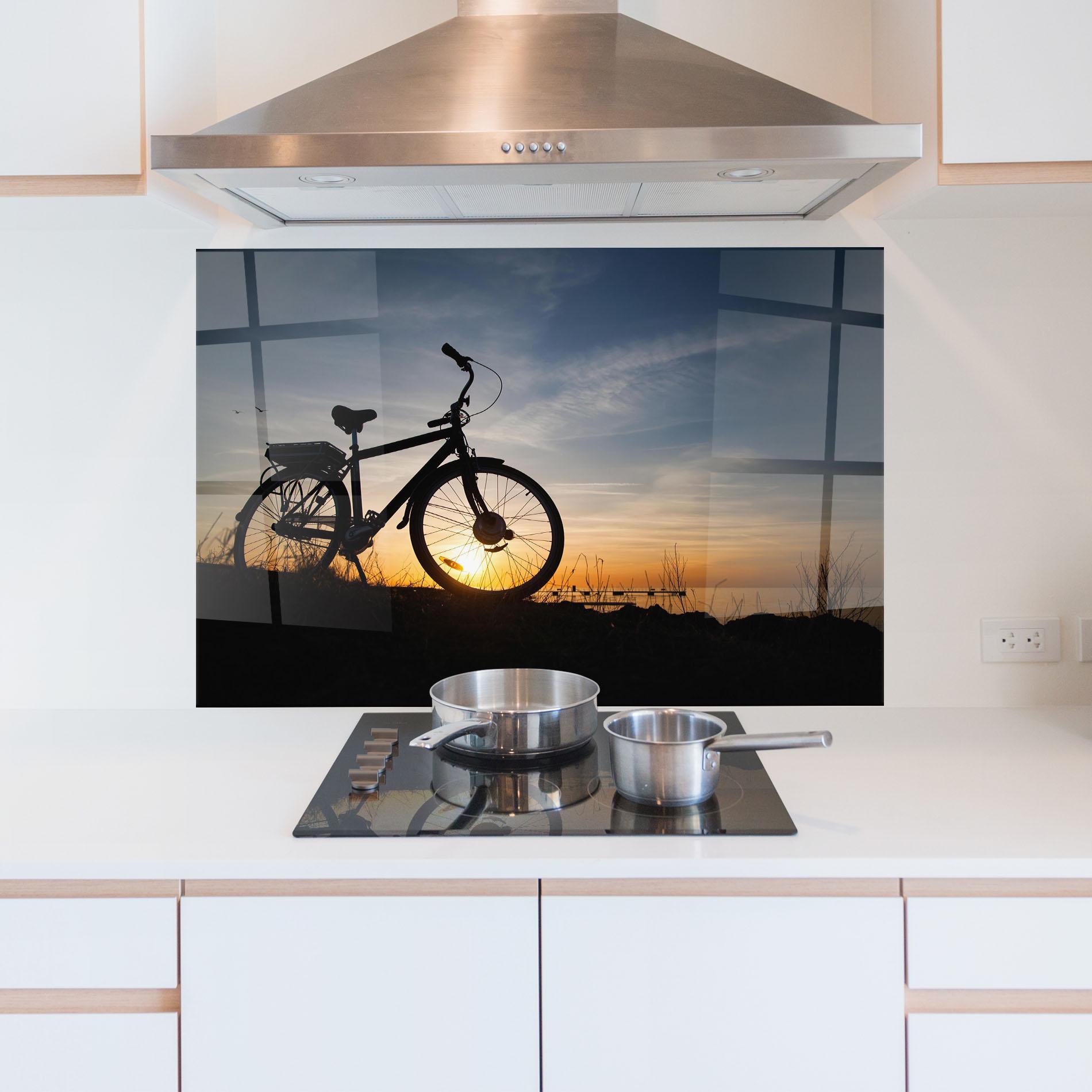Panel Szklany do Kuchni Blue Sky Bike mockup 5