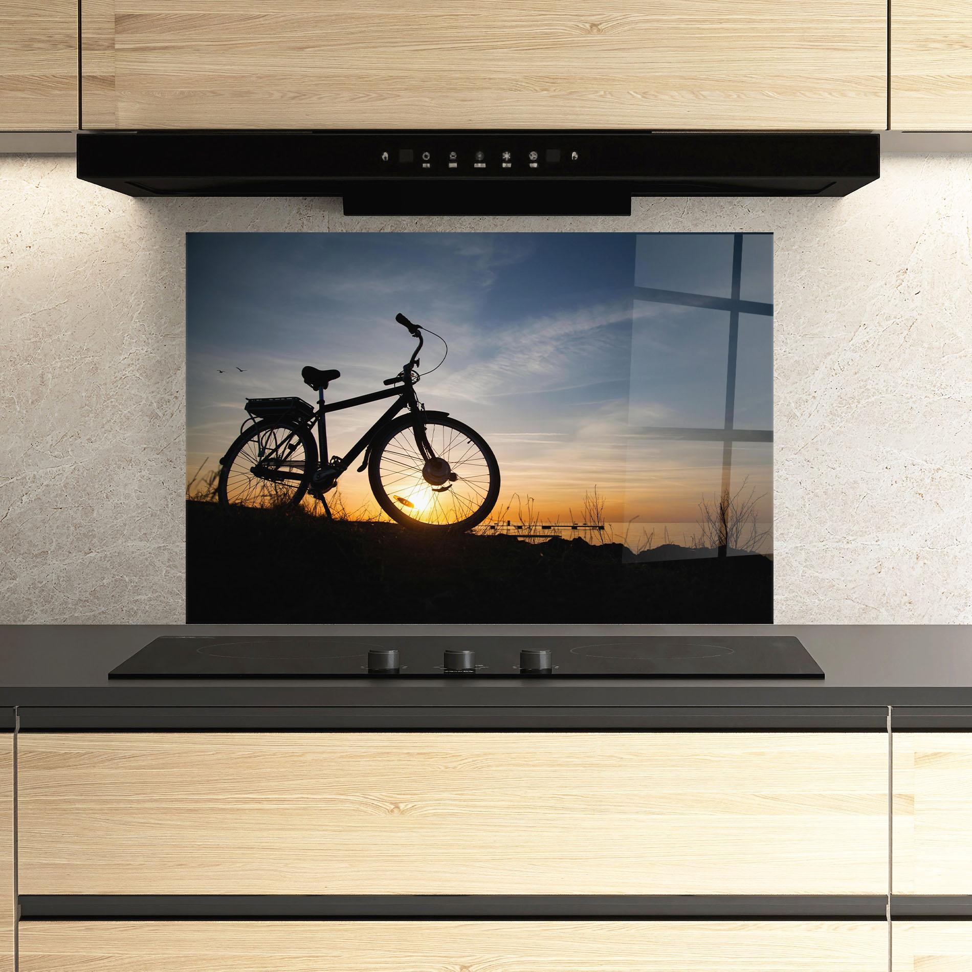 Panel Szklany do Kuchni Blue Sky Bike mockup 3