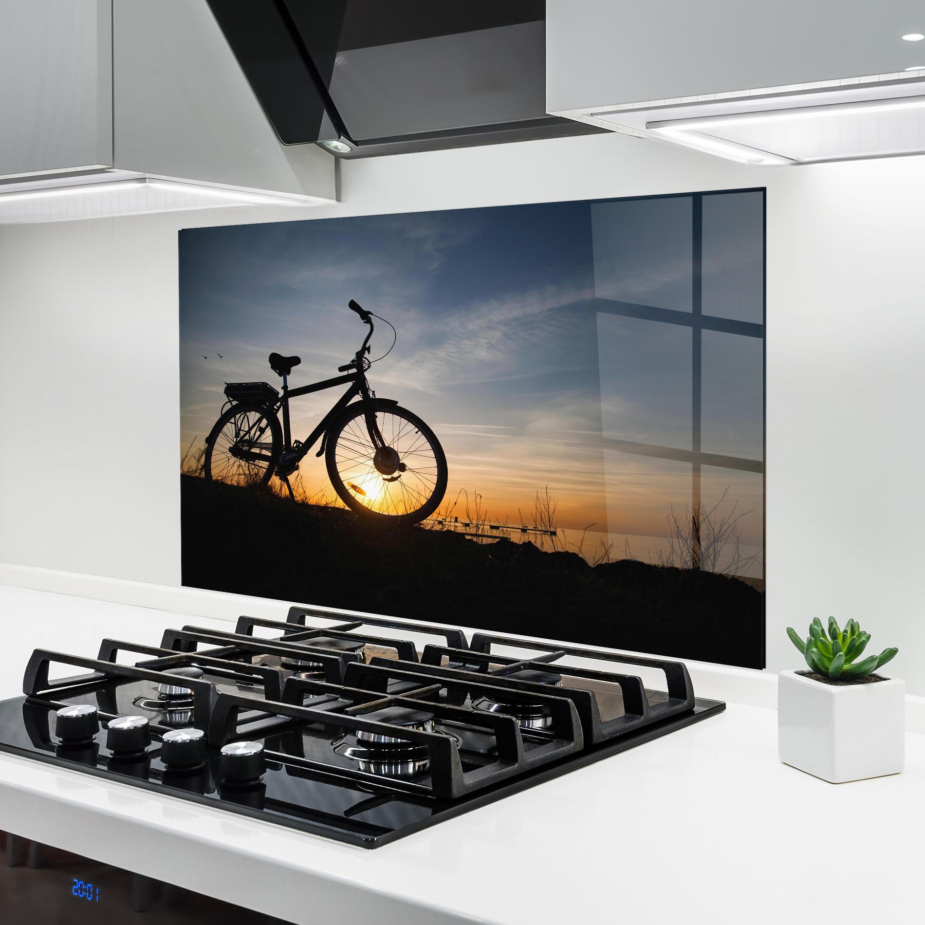 Panel Szklany do Kuchni Blue Sky Bike mockup 6