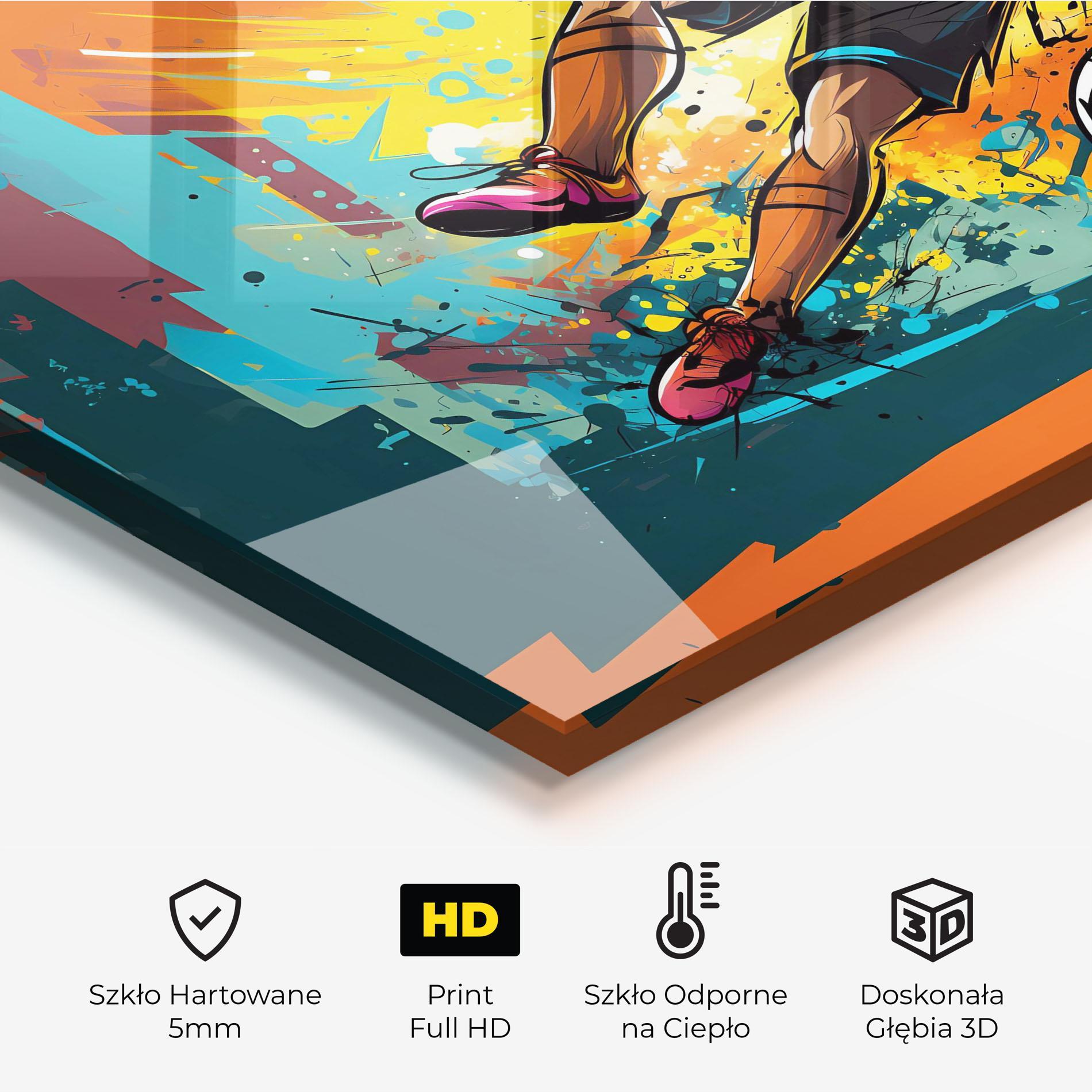 Panel Szklany do Kuchni Blue Tshirt Football mockup 2