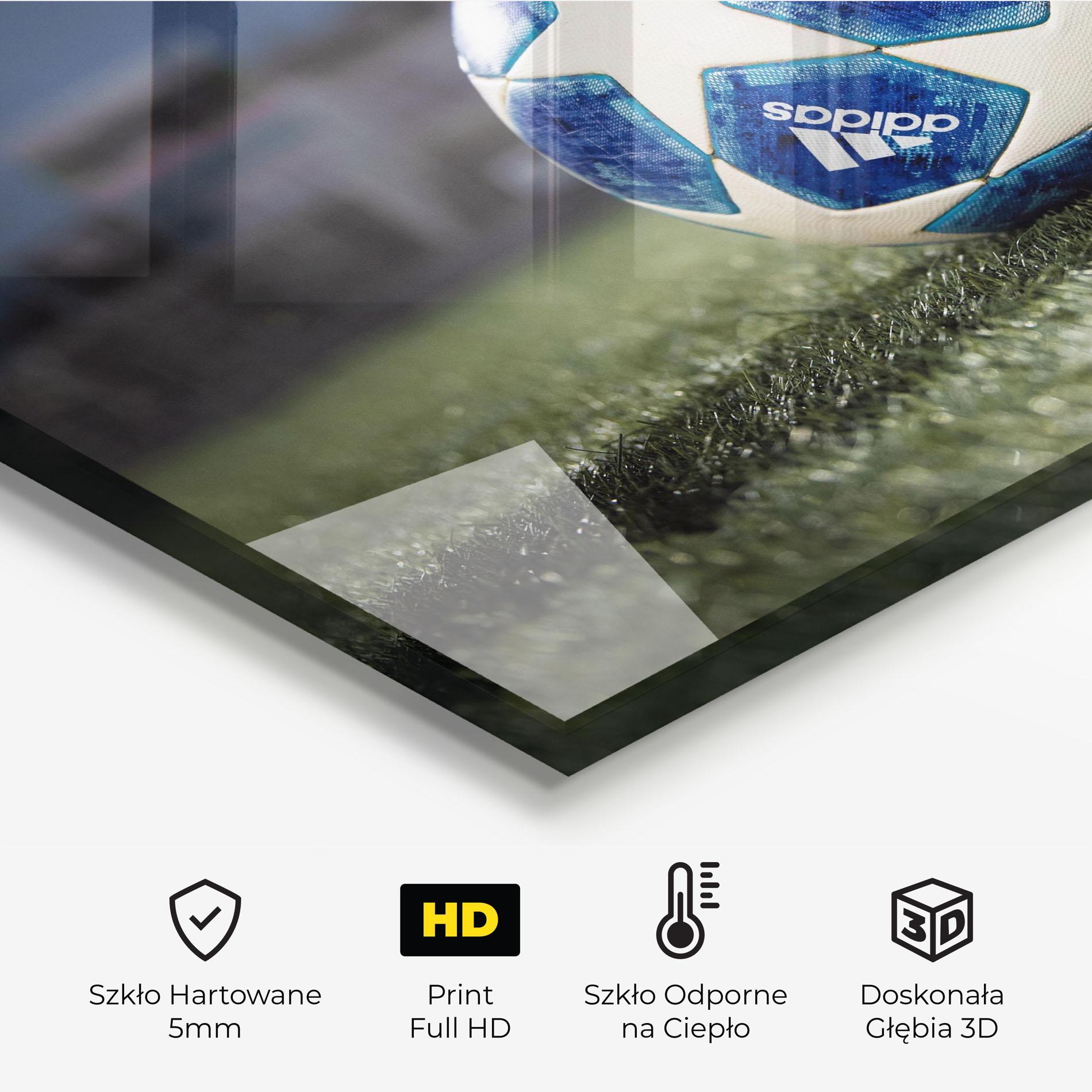 Panel Szklany do Kuchni White Stars Football mockup 2