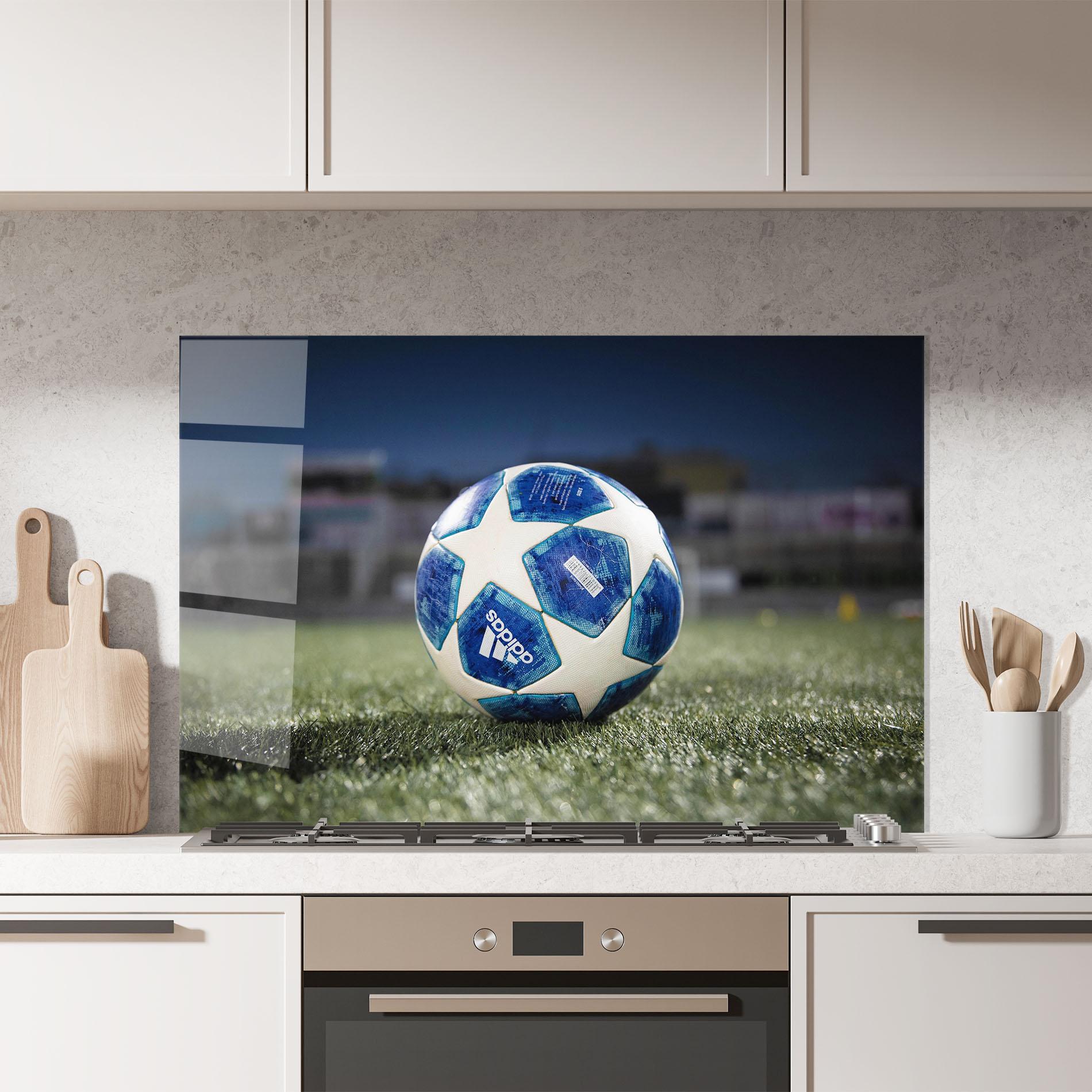 Panel Szklany do Kuchni White Stars Football mockup 7