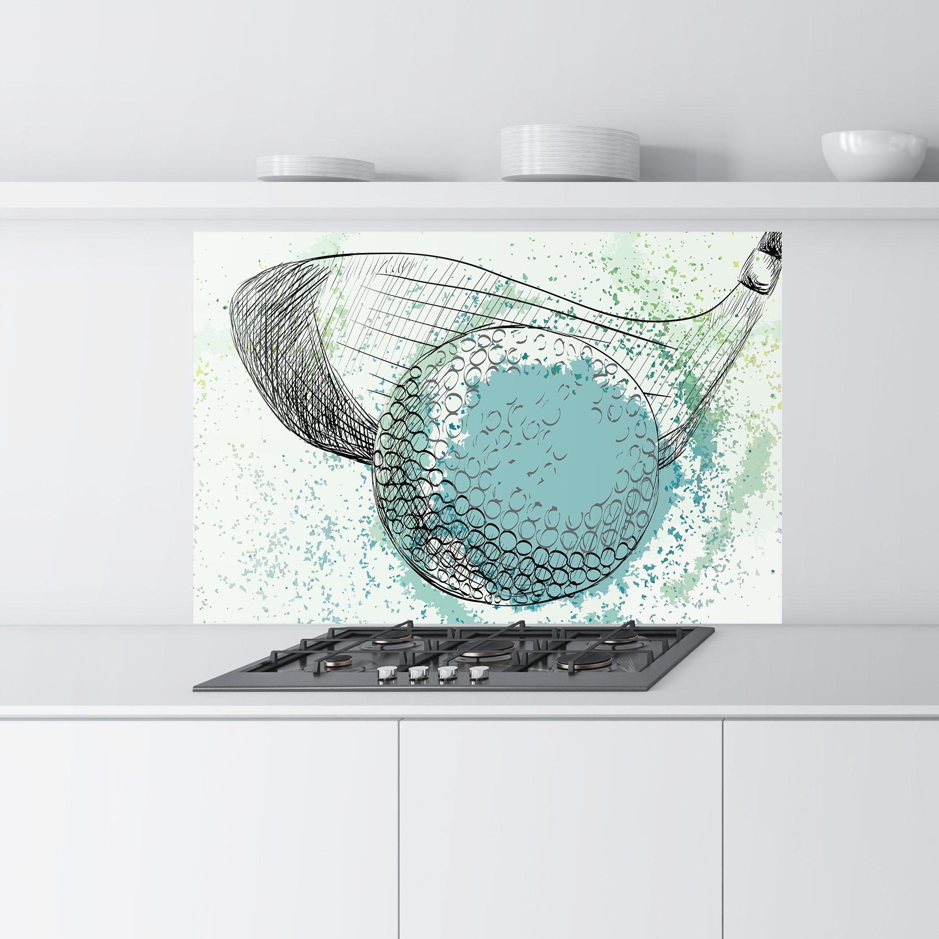 Panel Szklany do Kuchni Blue Golf mockup 9