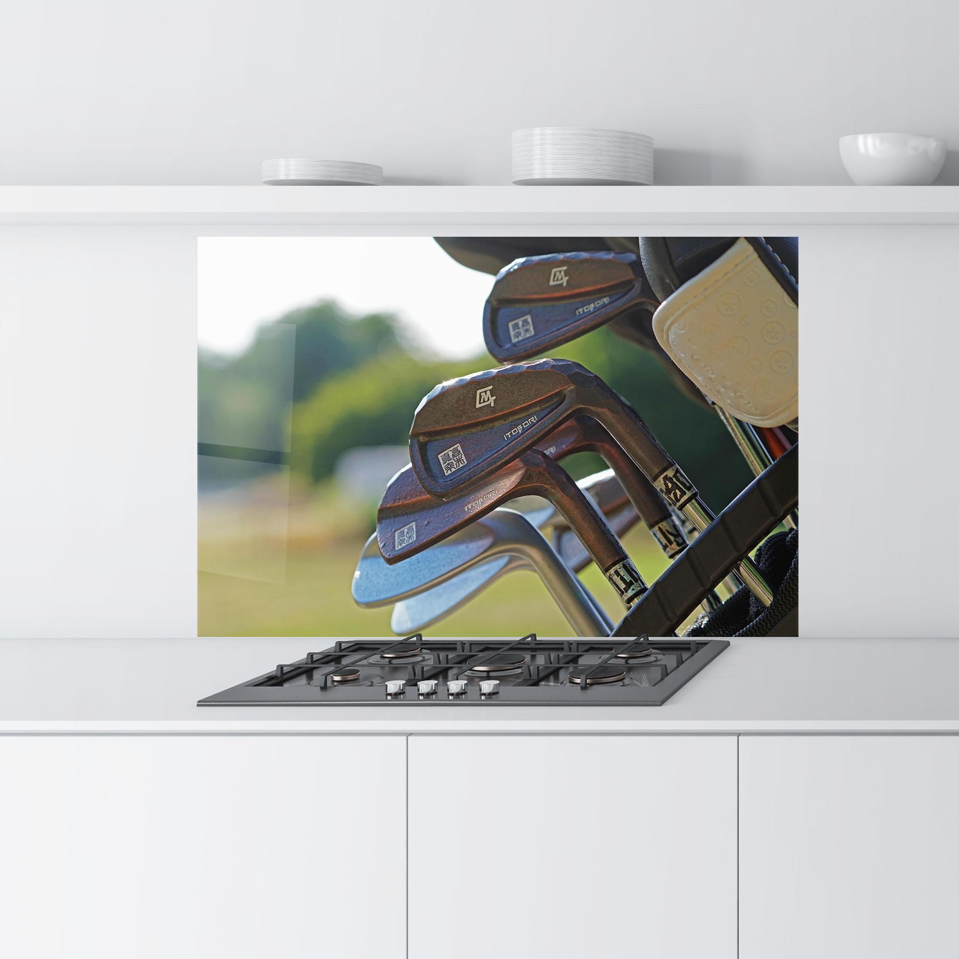 Panel Szklany do Kuchni Brown Golf Club mockup 9