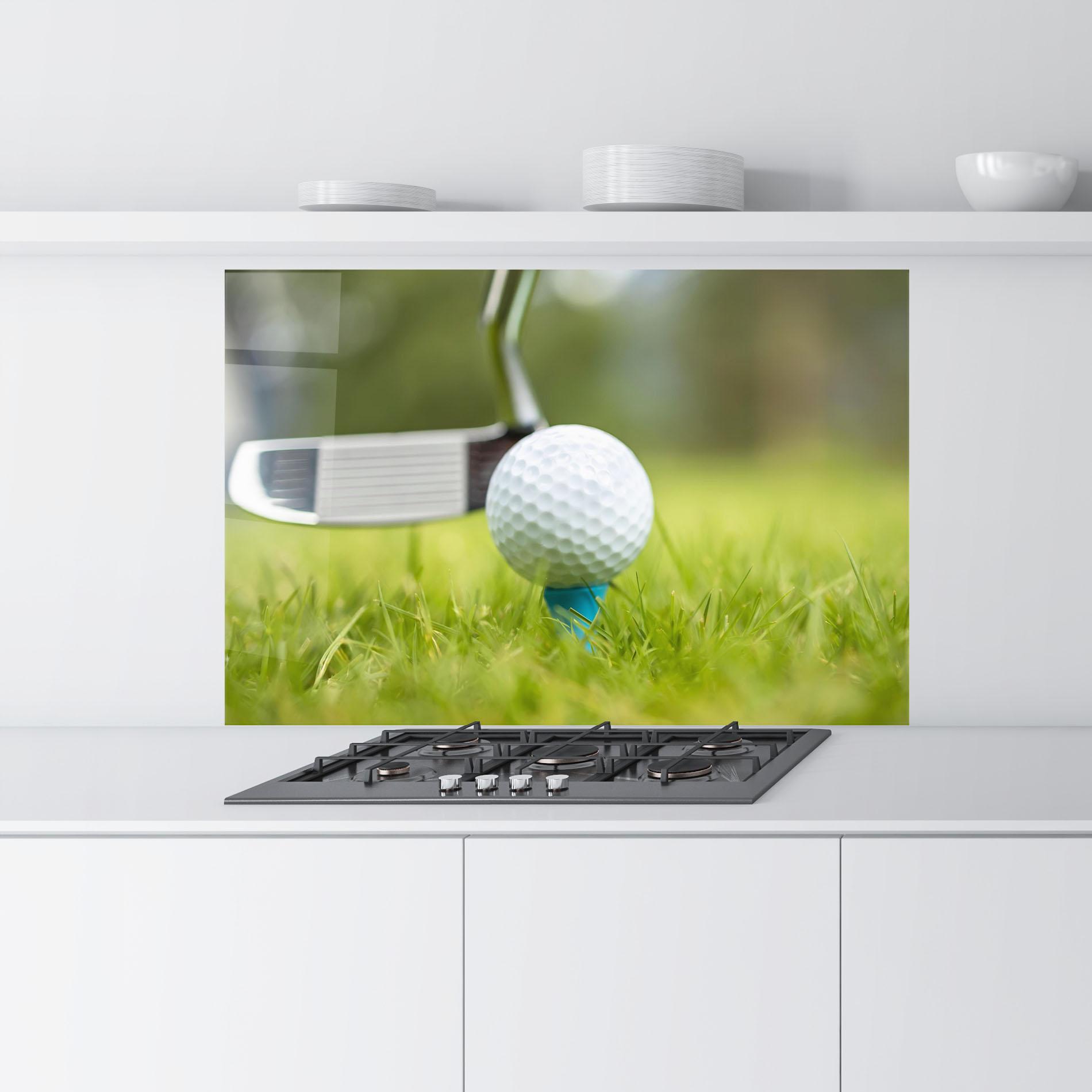 Panel Szklany do Kuchni Golf Ball Tee mockup 9