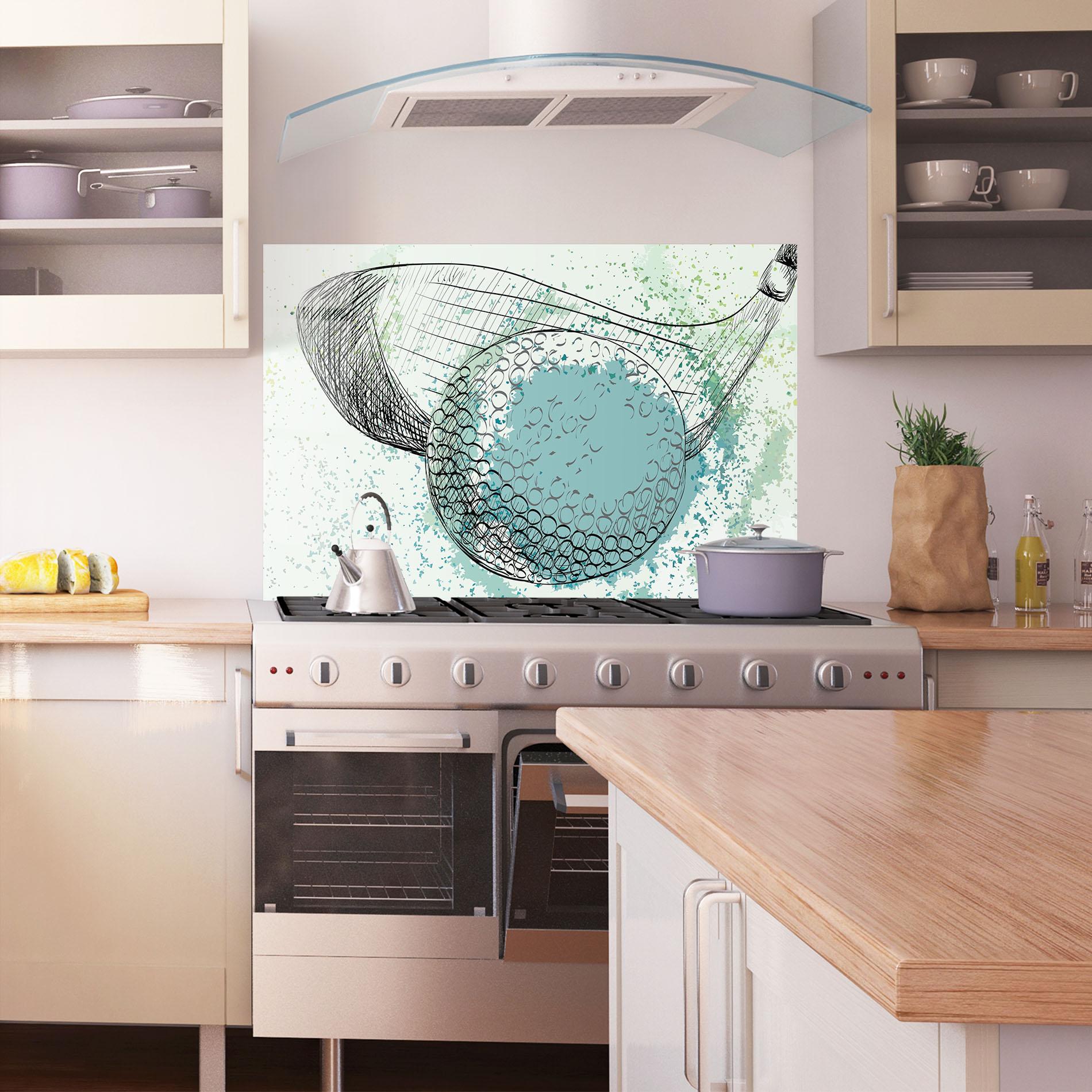 Panel Szklany do Kuchni Blue Golf mockup 1