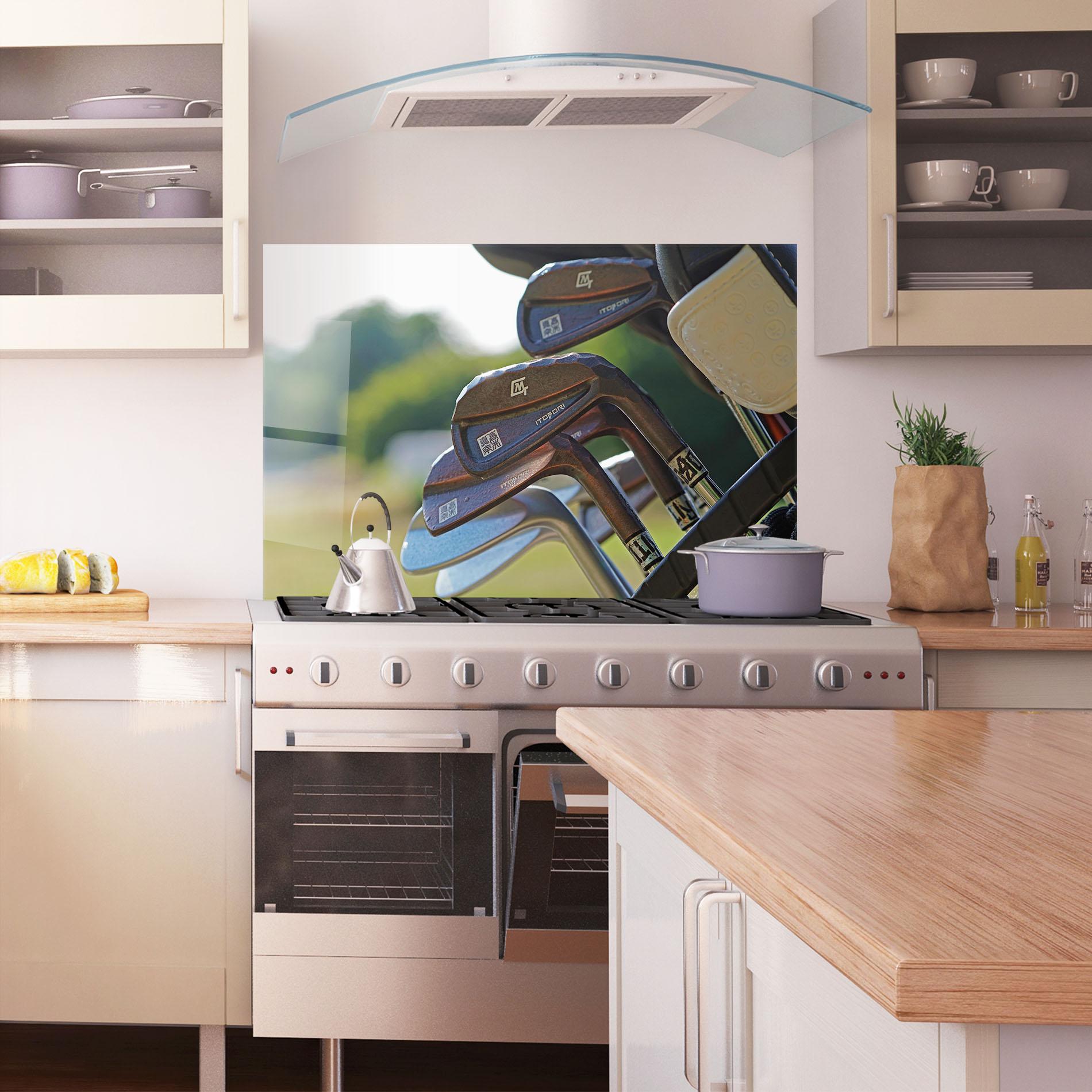 Panel Szklany do Kuchni Brown Golf Club mockup 1