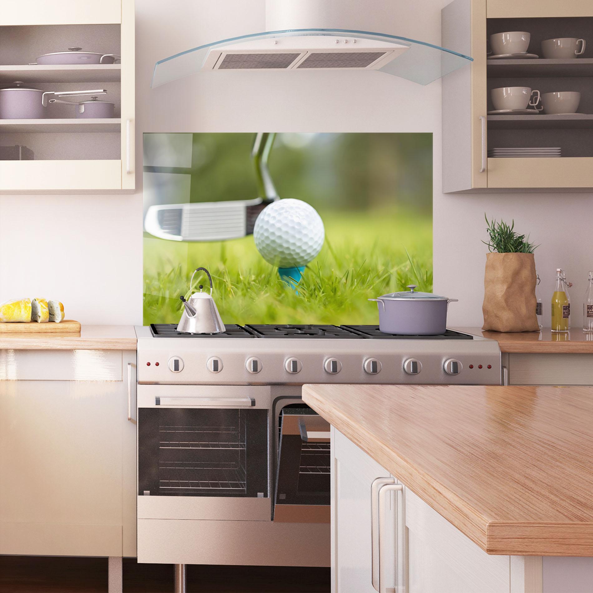 Panel Szklany do Kuchni Golf Ball Tee mockup 1