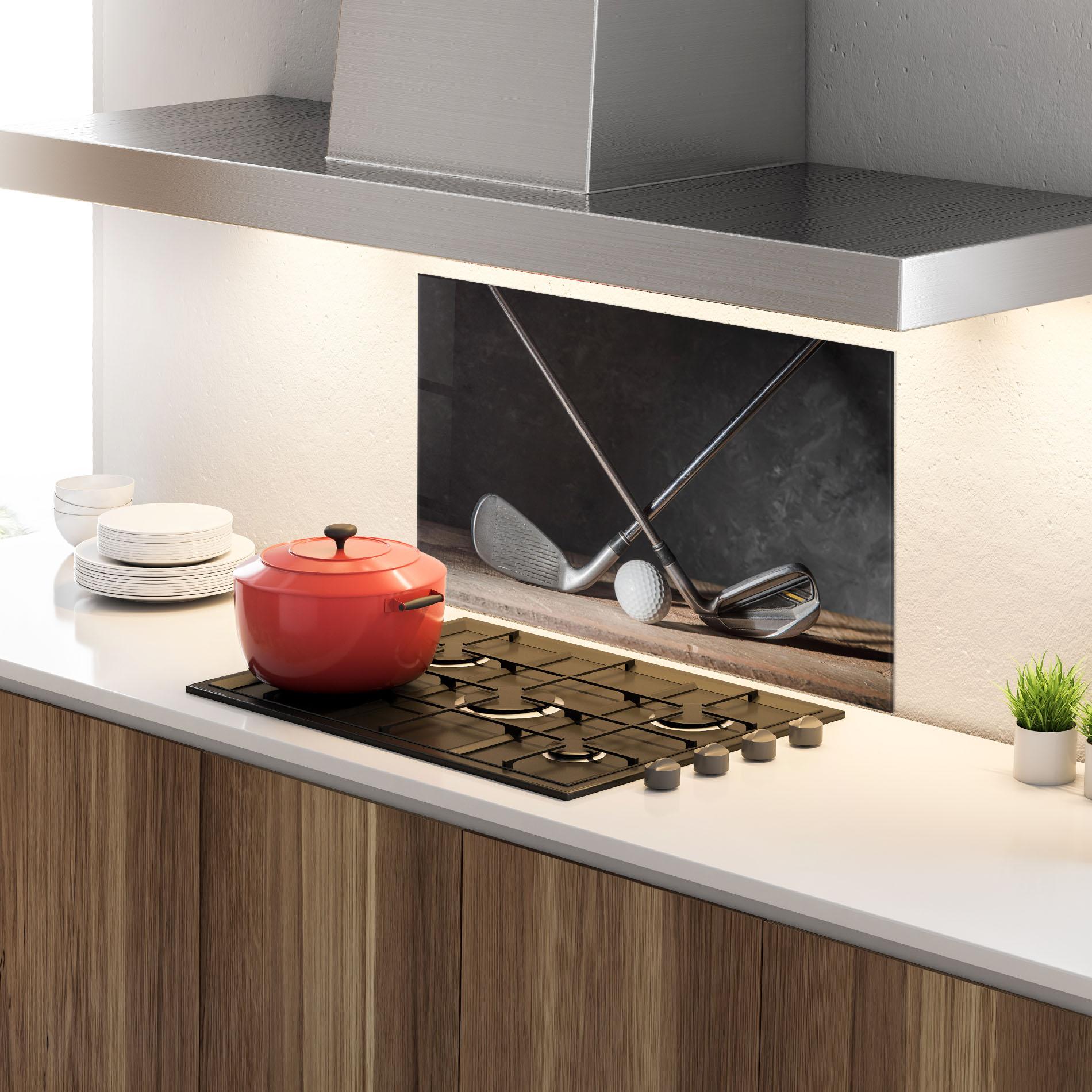 Panel Szklany do Kuchni Golf Club Ball mockup 4