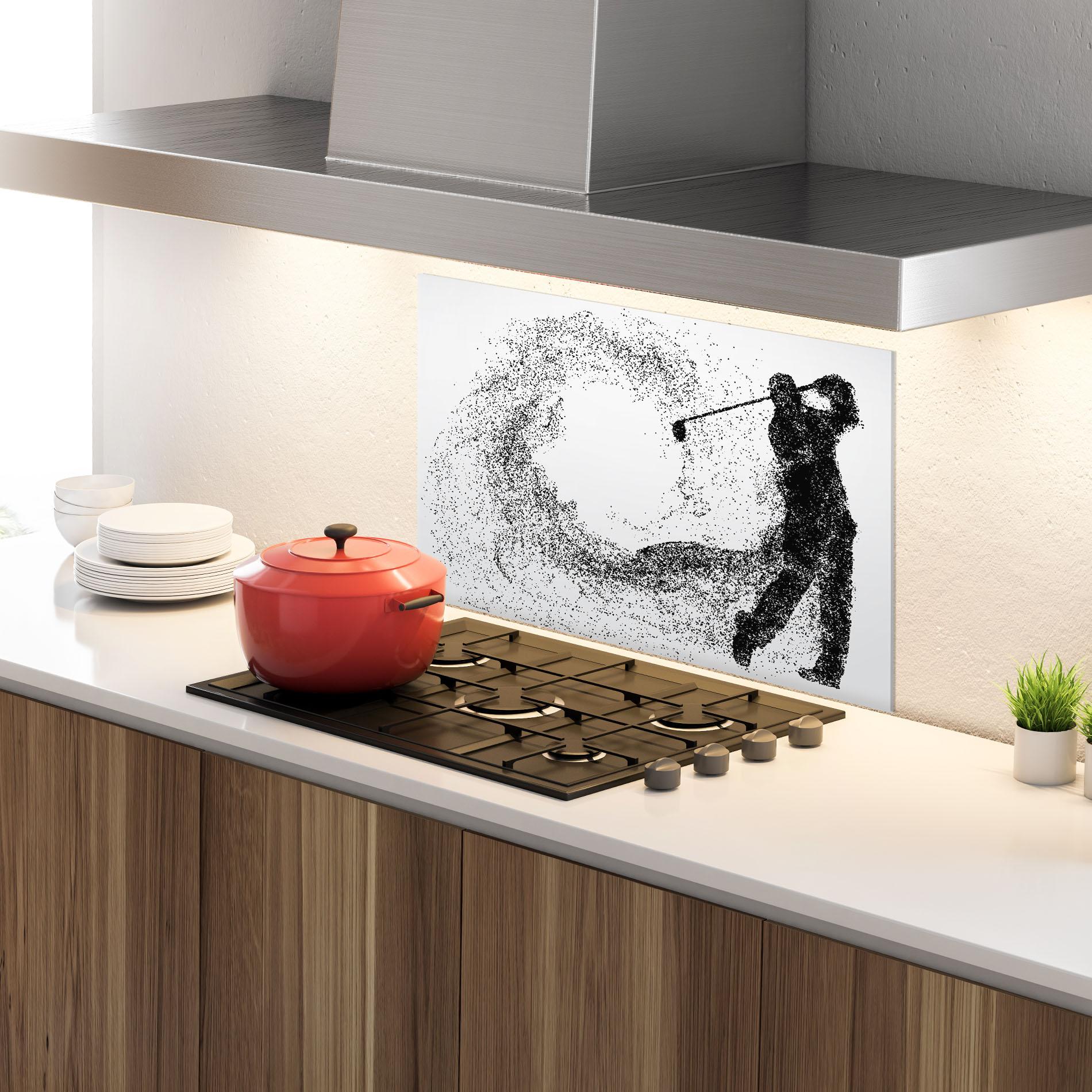 Panel Szklany do Kuchni Golf Man mockup 4