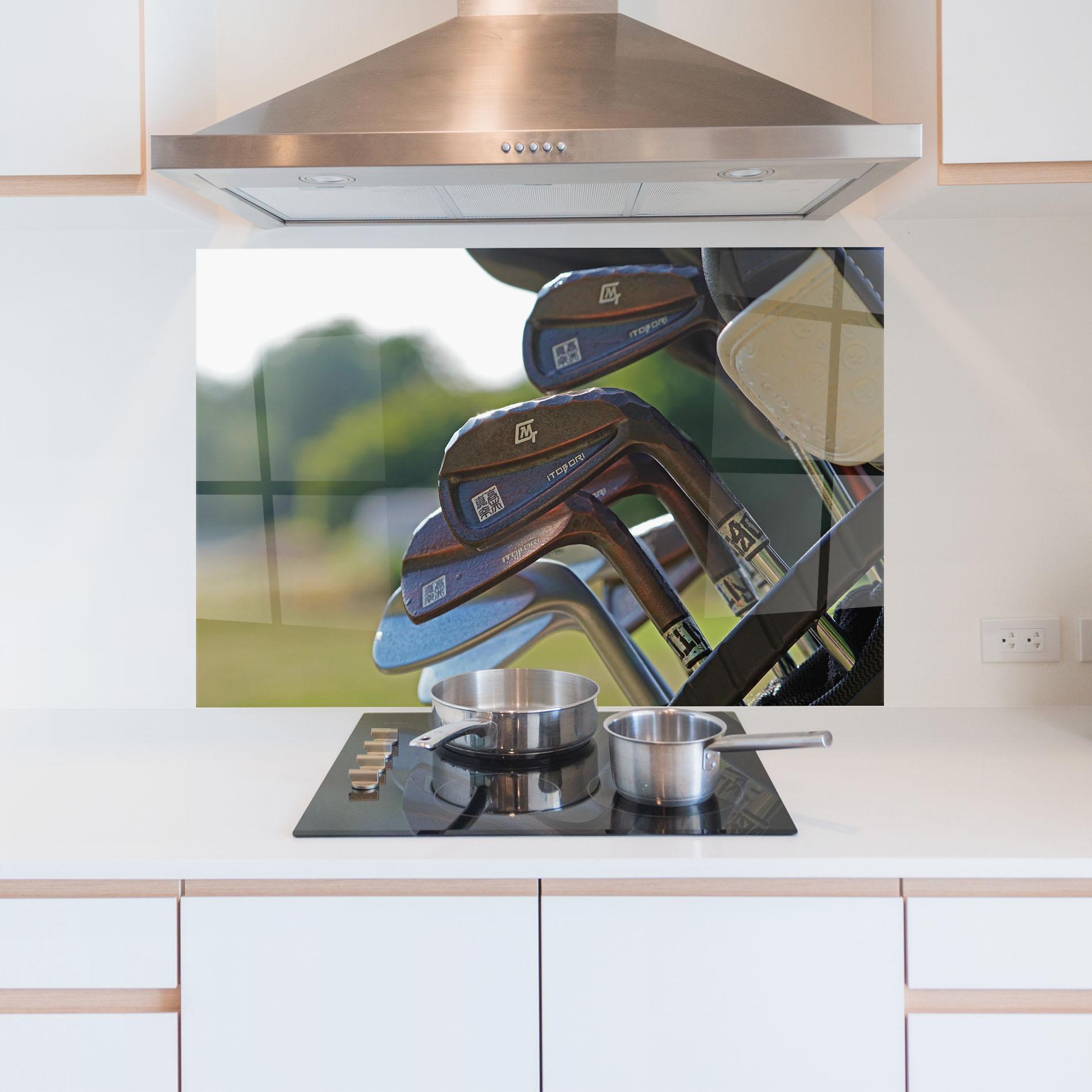 Panel Szklany do Kuchni Brown Golf Club mockup 5