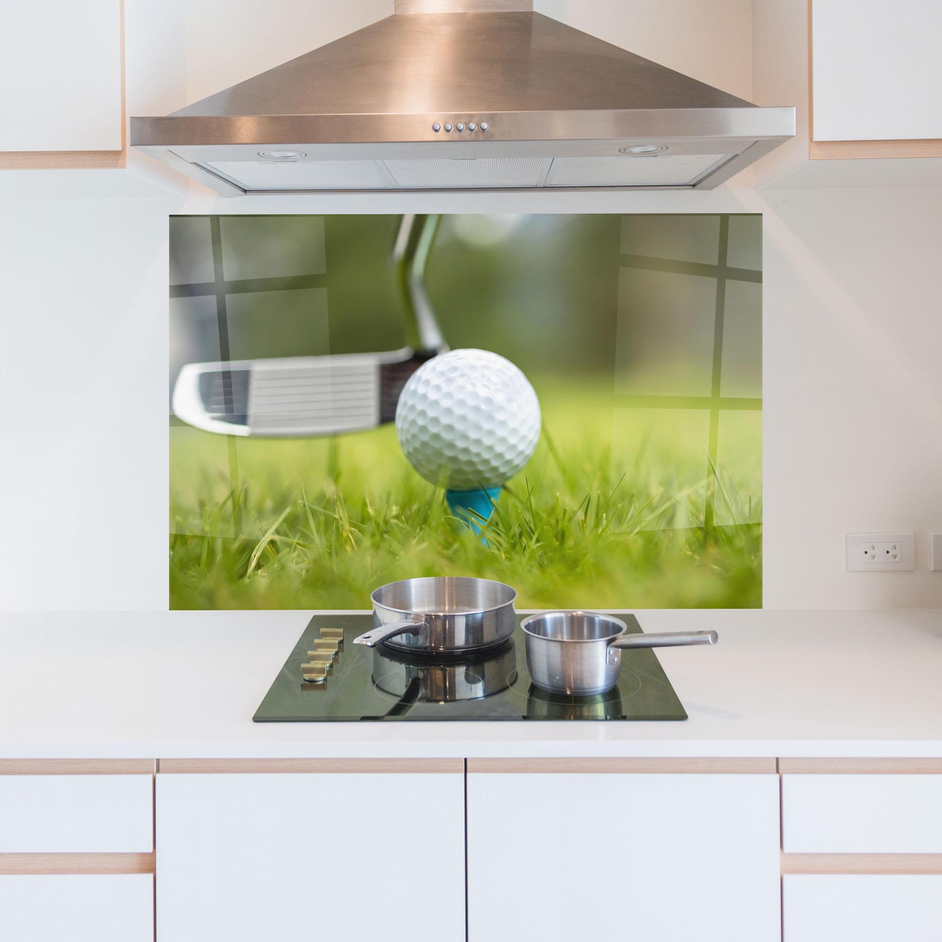 Panel Szklany do Kuchni Golf Ball Tee mockup 5