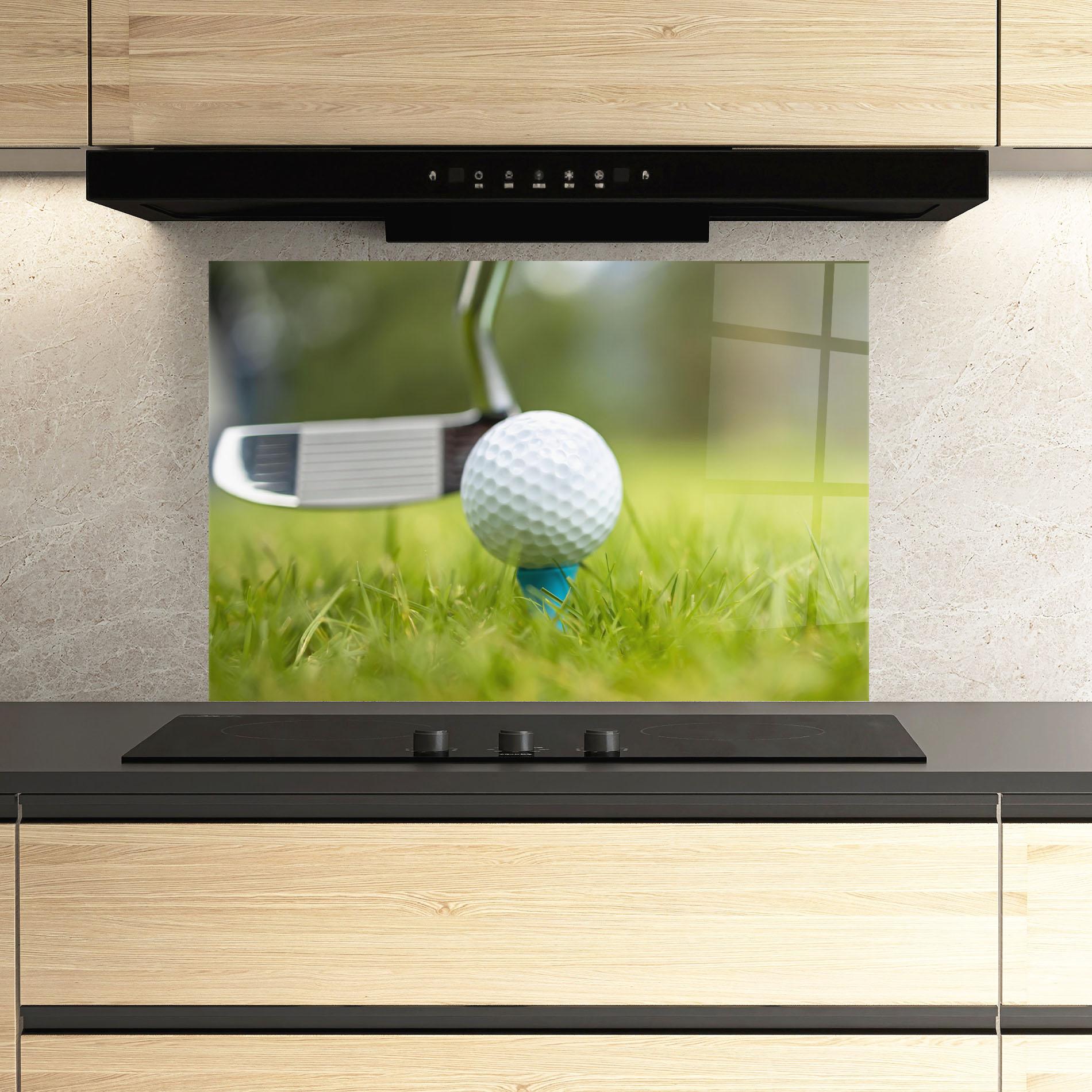 Panel Szklany do Kuchni Golf Ball Tee mockup 3